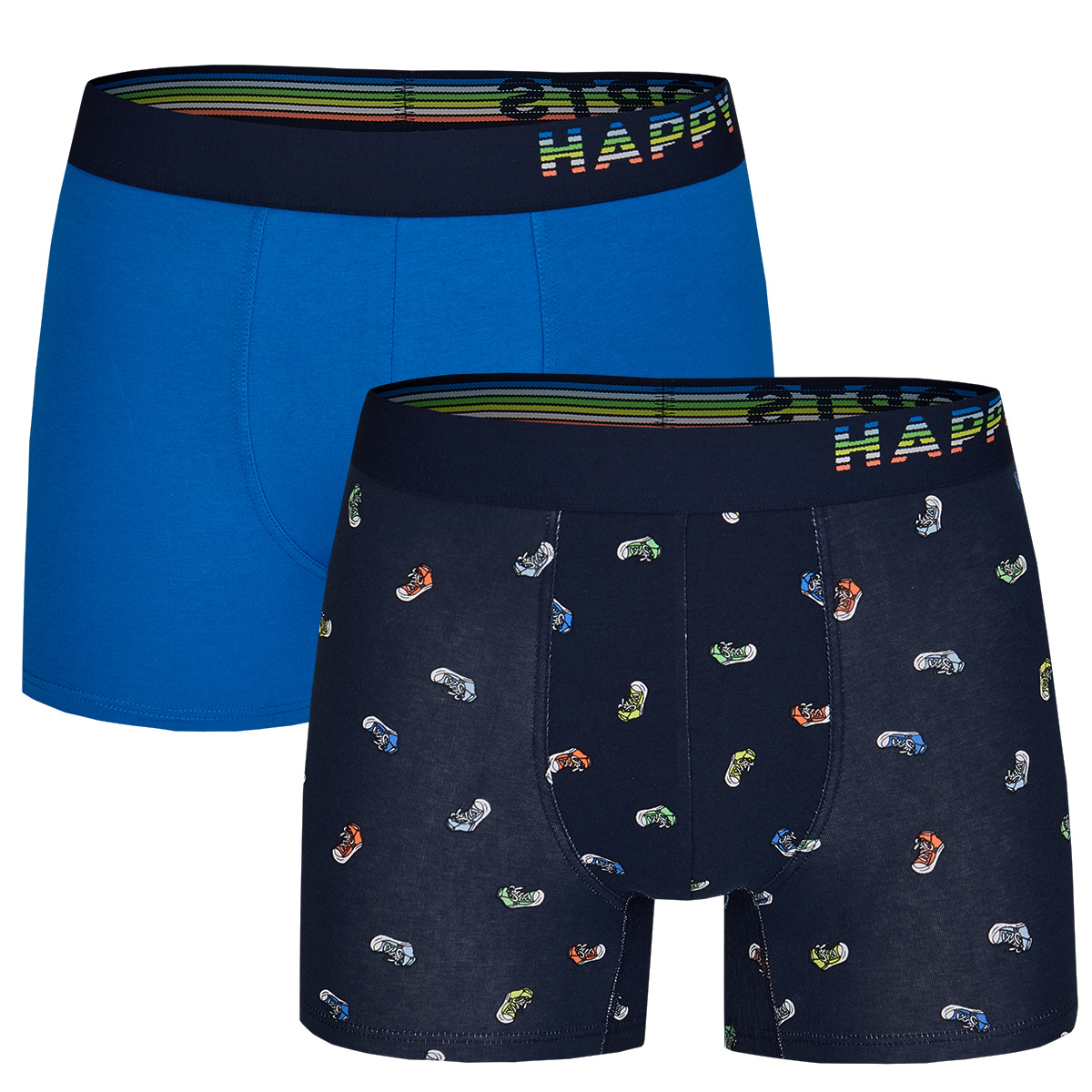 Afbeelding van Happy Shorts 2-pack boxershorts heren sneakers print