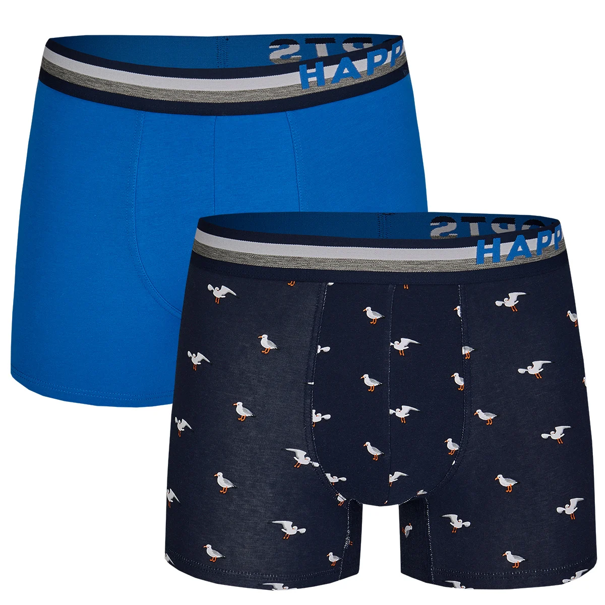 Afbeelding van Happy Shorts 2-pack boxershorts heren zeemeeuw