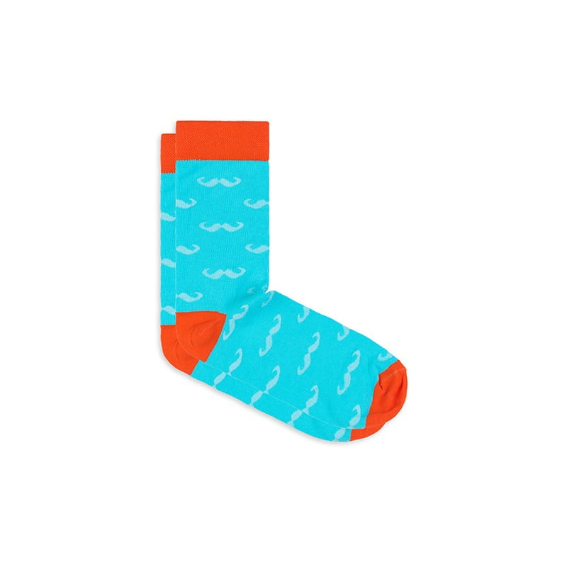Afbeelding van Ombre Barbiano heren sokken print aqua happy socks