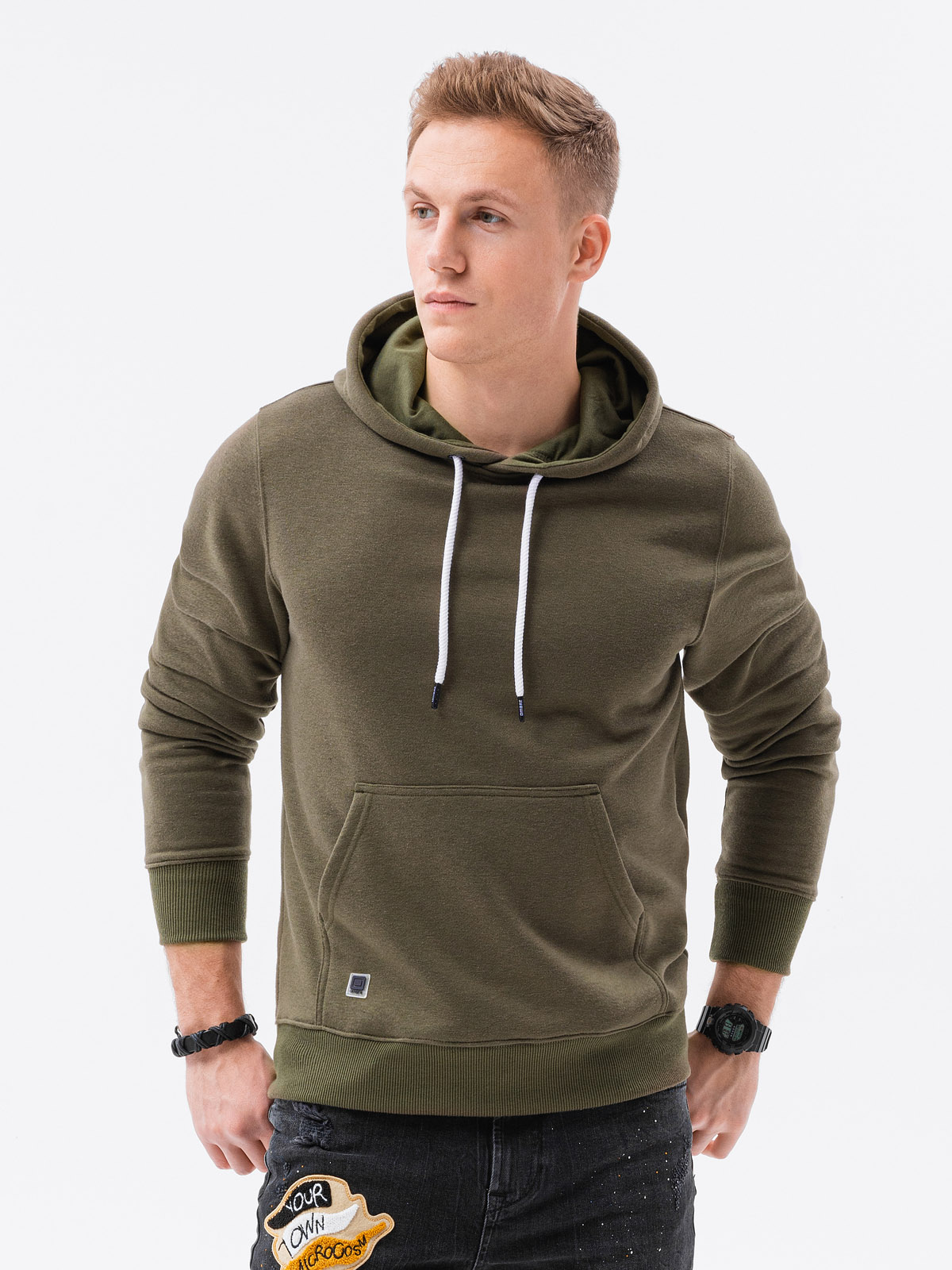Ombre Heren hoodie groen b979