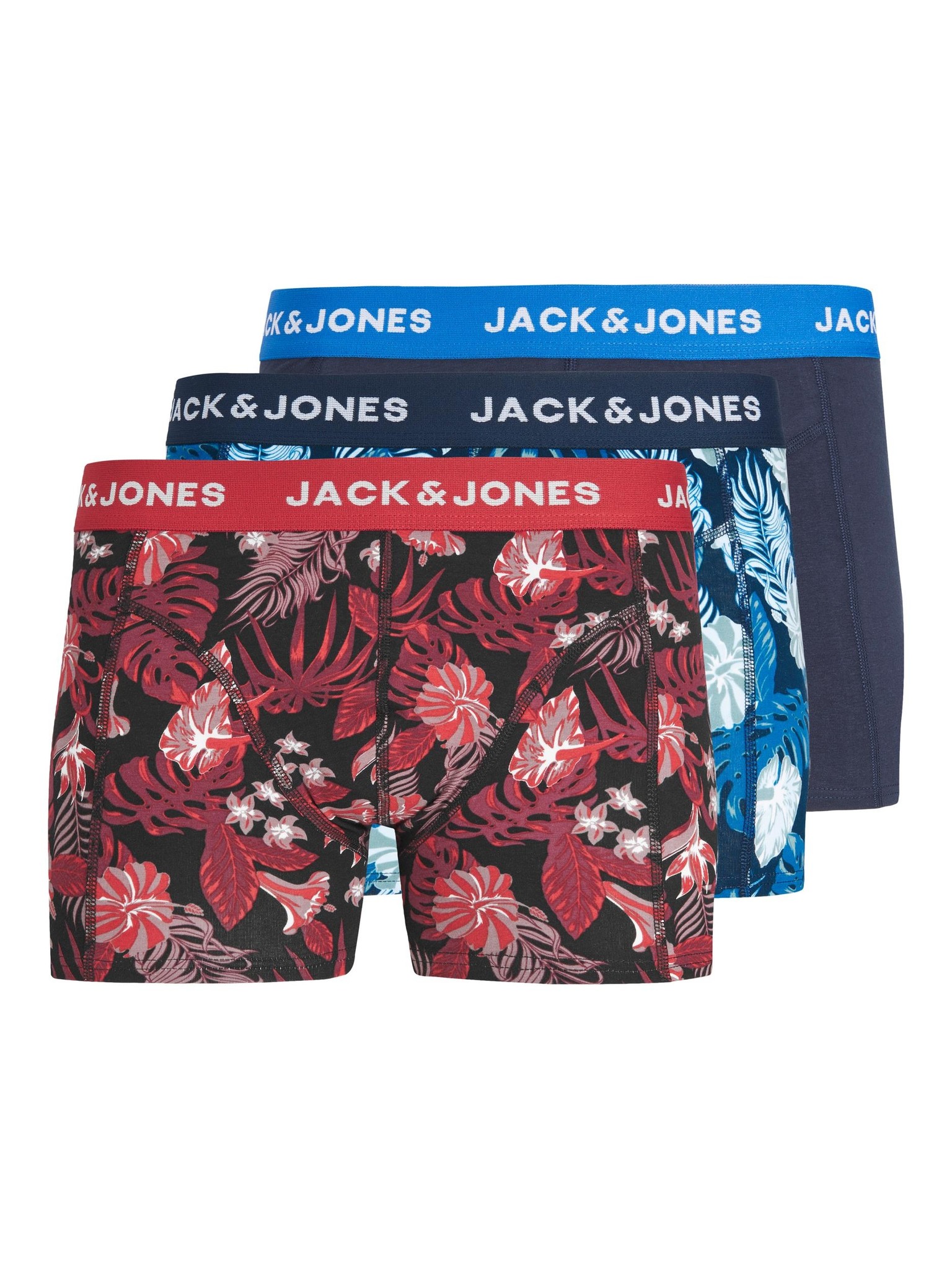 Afbeelding van Jack & Jones Boxershorts jongens jacjoel floral print 3-pack