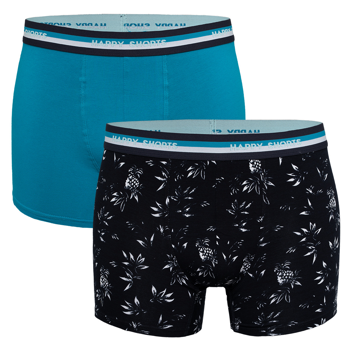 Afbeelding van Happy Shorts 2-pack boxershorts met print heren hawaii