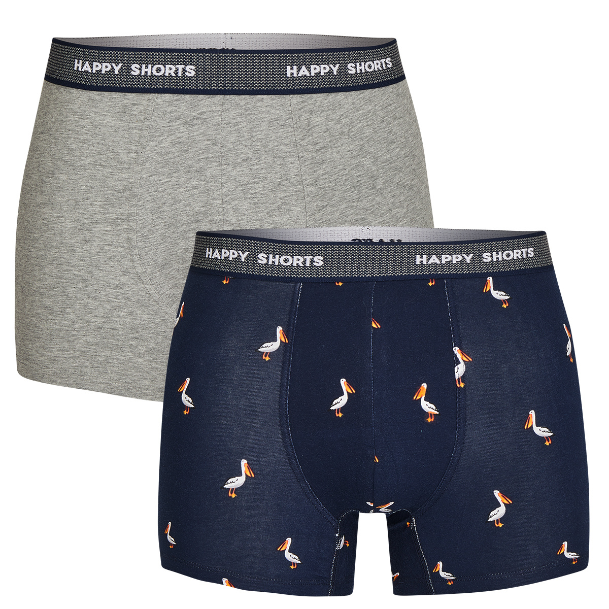 Afbeelding van Happy Shorts 2-pack boxershorts heren ooievaar print