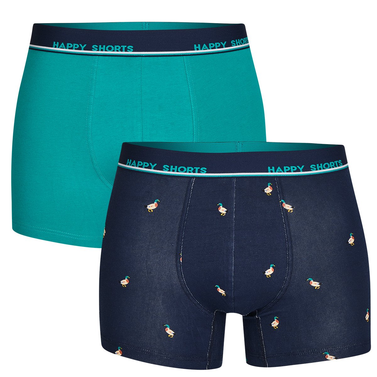 Afbeelding van Happy Shorts 2-pack boxershorts heren eend print