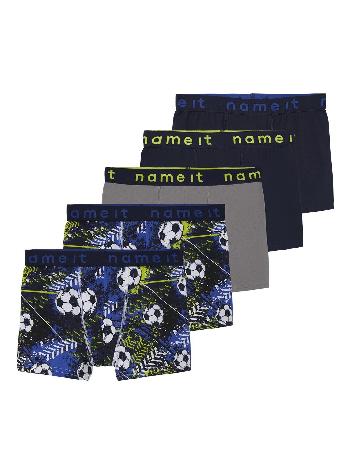 Afbeelding van Name It Kinder boxershorts jongens nkmkays voetbal print 5-pack