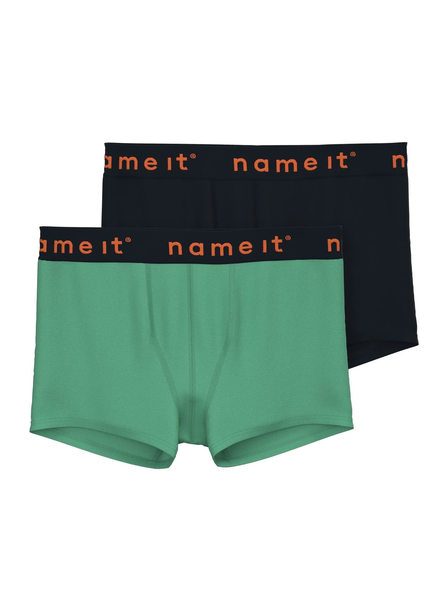 Afbeelding van Name It Jongens boxershorts jersey nkmboxer 2-pack groen / zwart