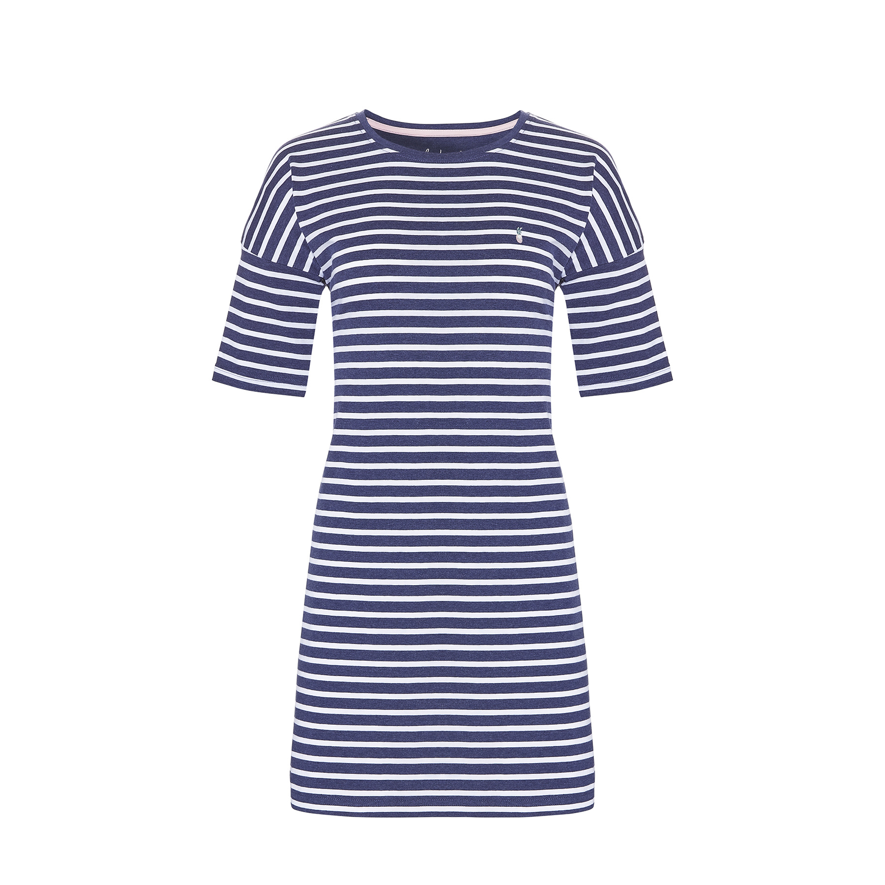 By Louise Dames nachthemd korte mouwen navy gestreept