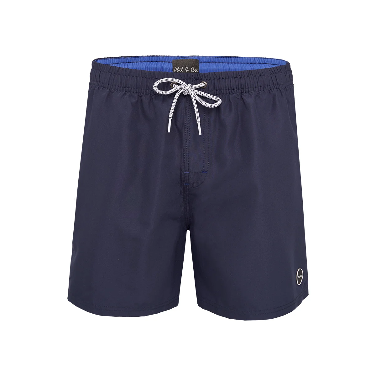Phil & Co Heren zwemshort effen navy