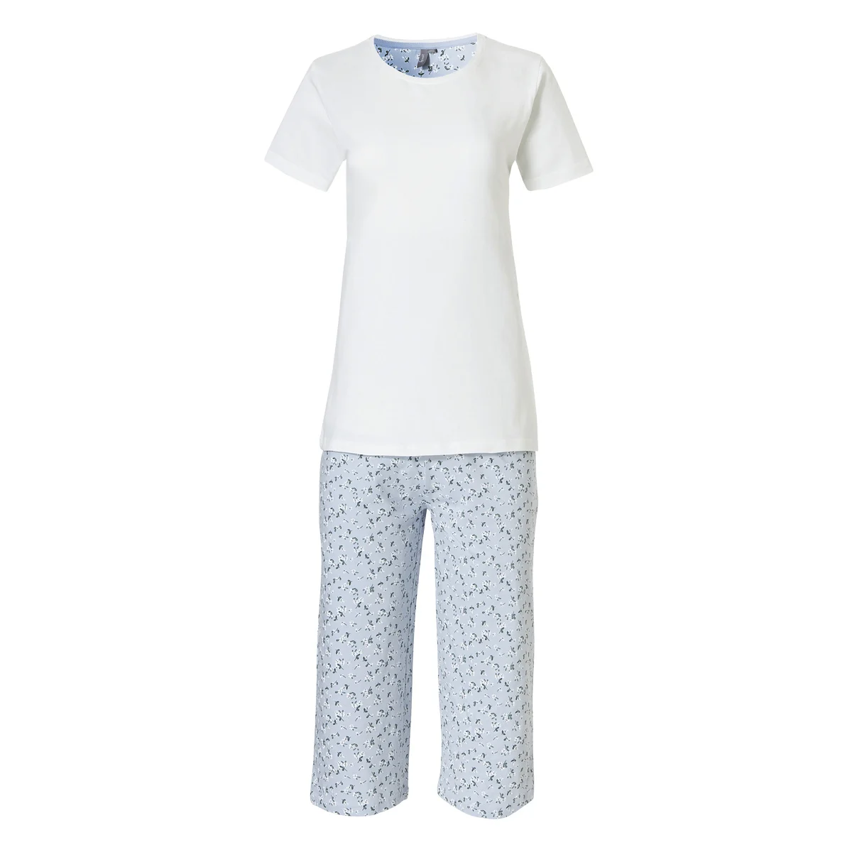 Afbeelding van By Louise Dames capri korte pyjama set / blauw