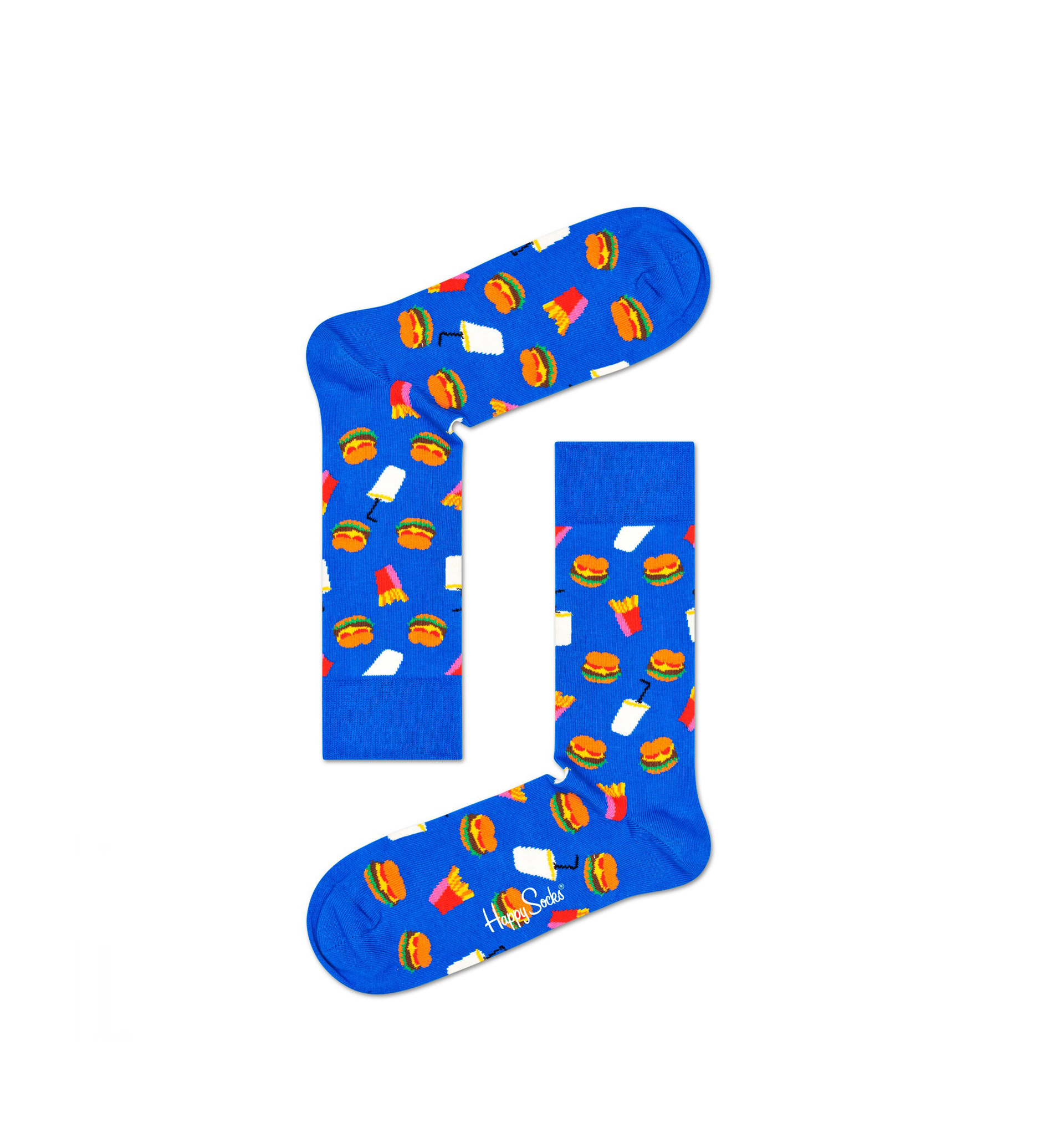 Afbeelding van Happy Socks Hamburger printjes unisex
