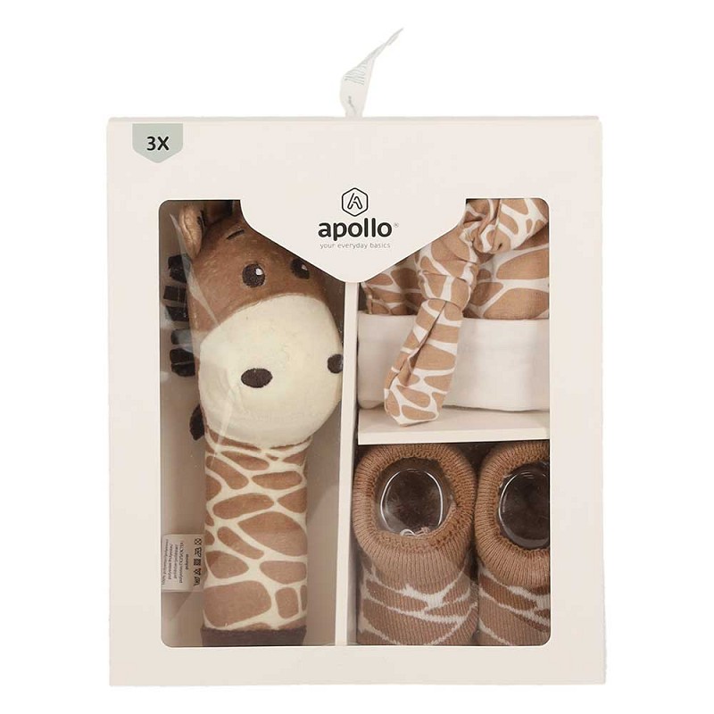 Afbeelding van Apollo Baby giftbox giraf kraamcadeau