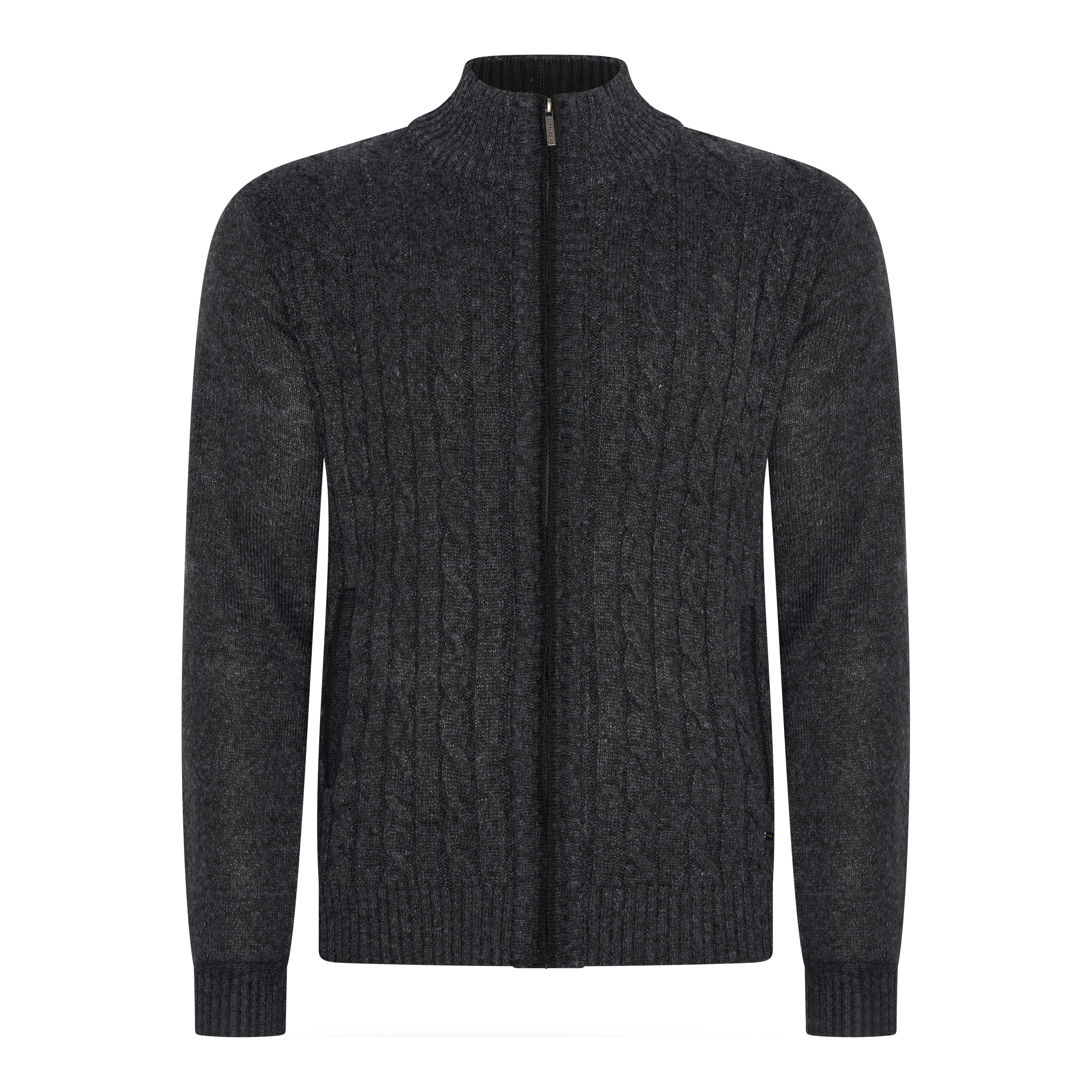 Cappuccino Italia Cable cardigan antraciet