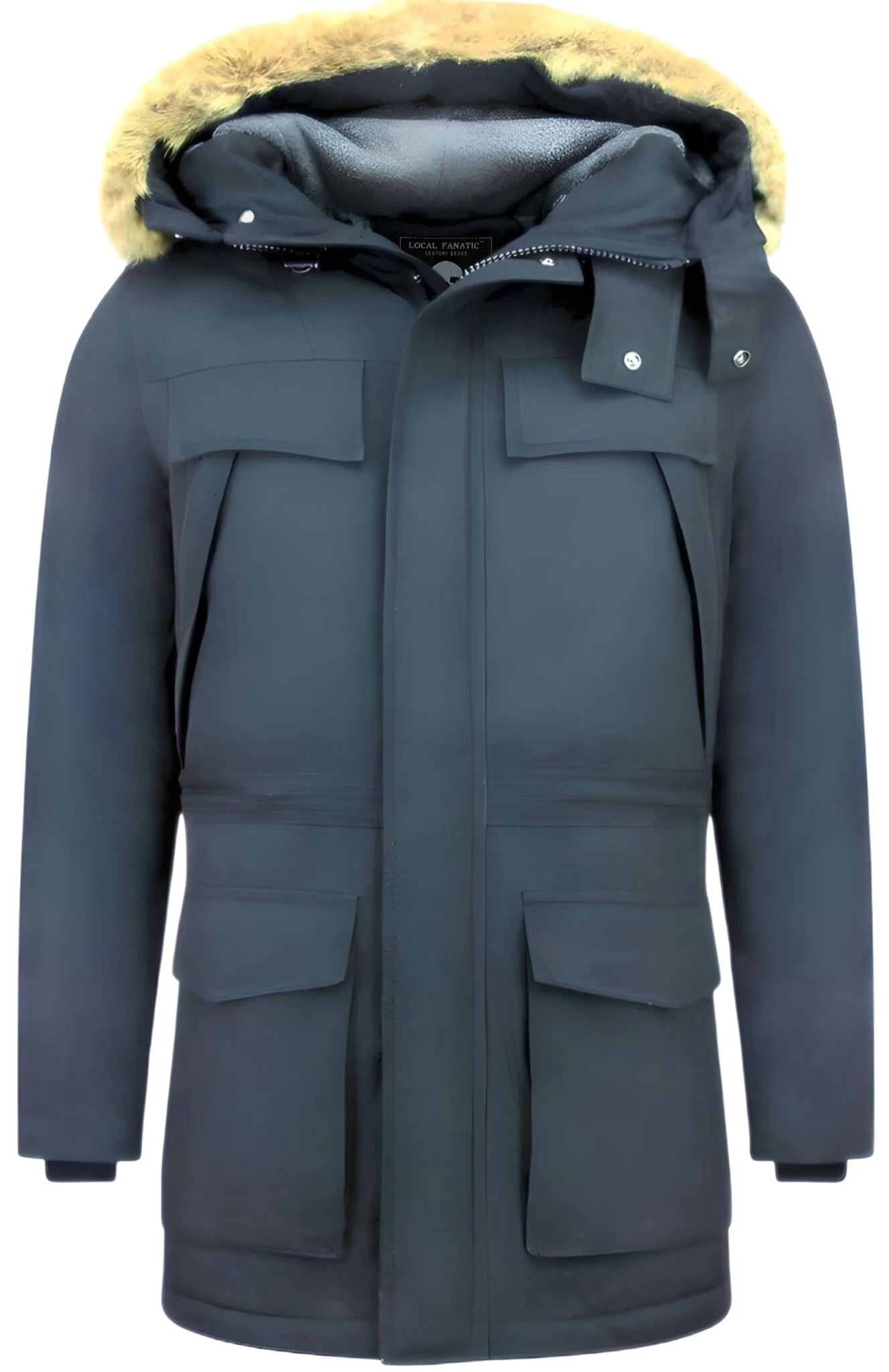 Enos Lange parka jas met bontkraag - Winterjas