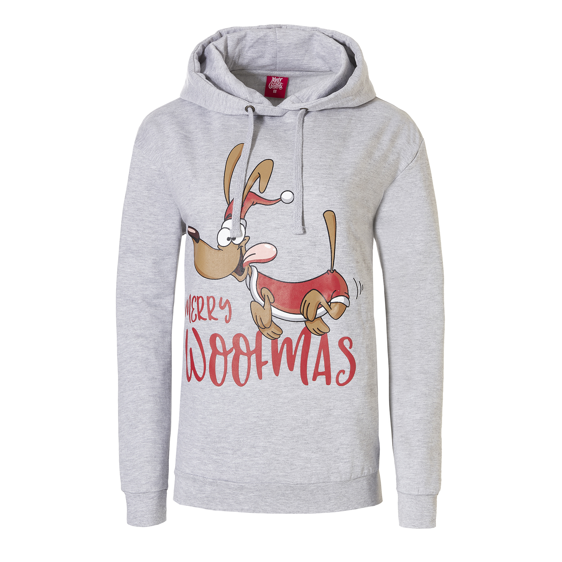 Afbeelding van Apollo Dames kersttrui met capuchon merry woofmas hoodie