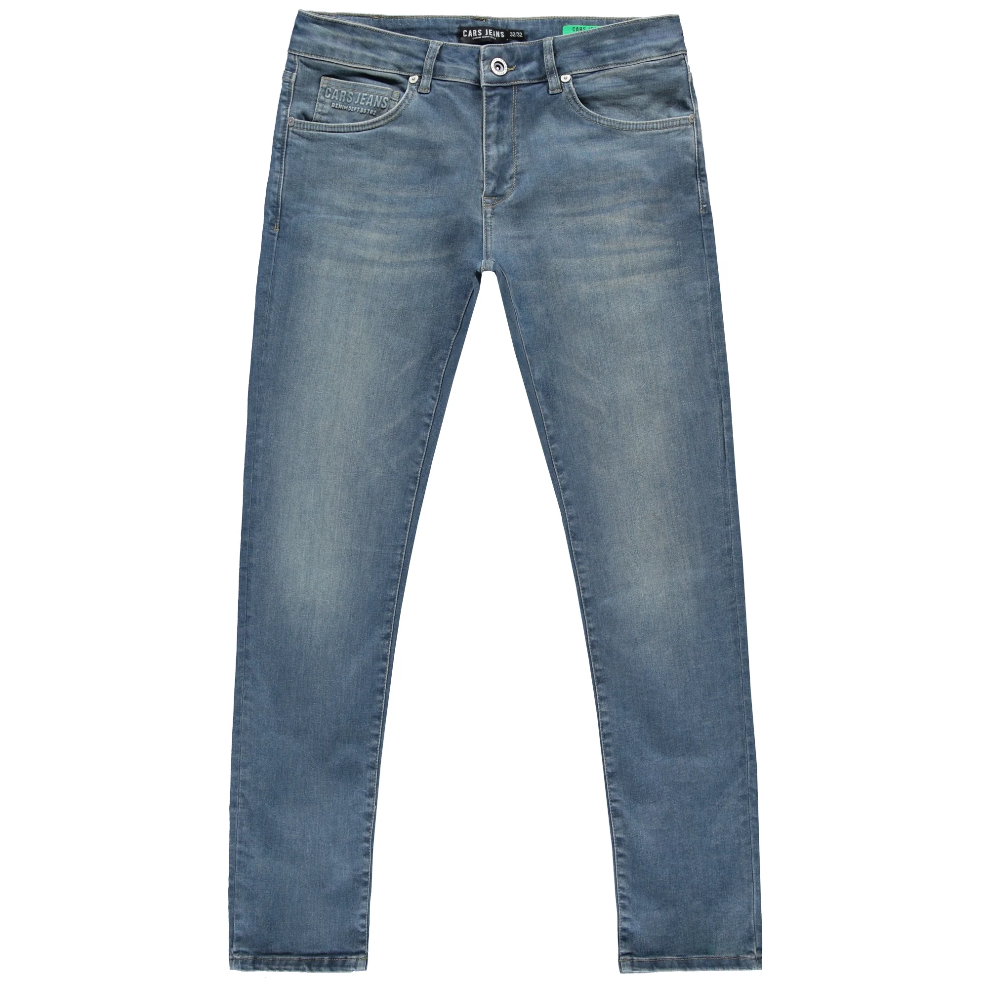 Cars Bates denim heren slim-fit jeans green cast