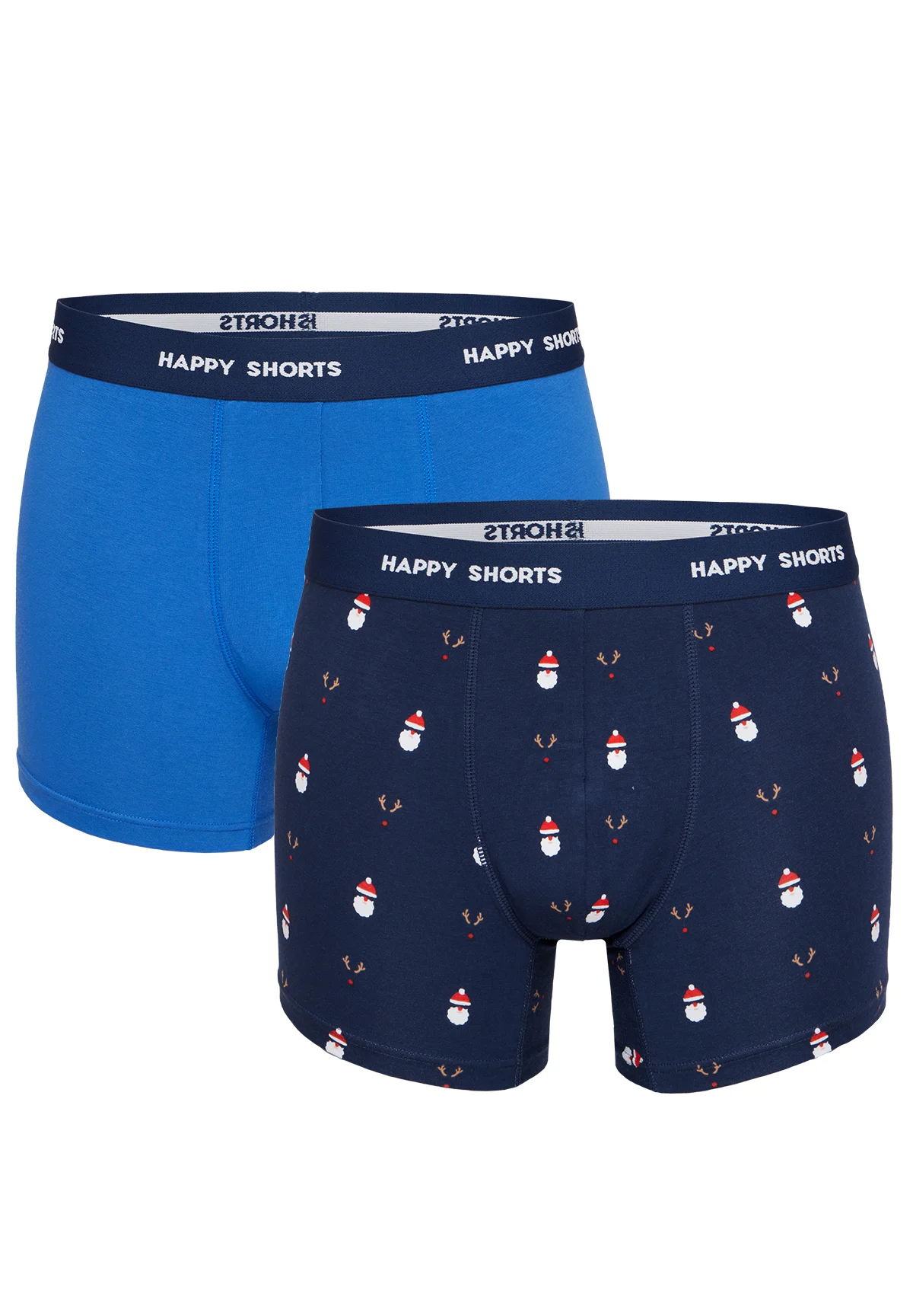 Happy Shorts 2-pack kerst boxershorts heren kerstmannen / rendieren