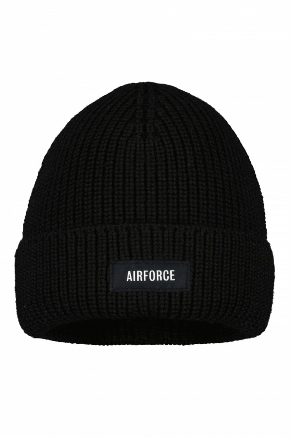 Afbeelding van Airforce Fru0847 bonnet true black beanie -  airfo