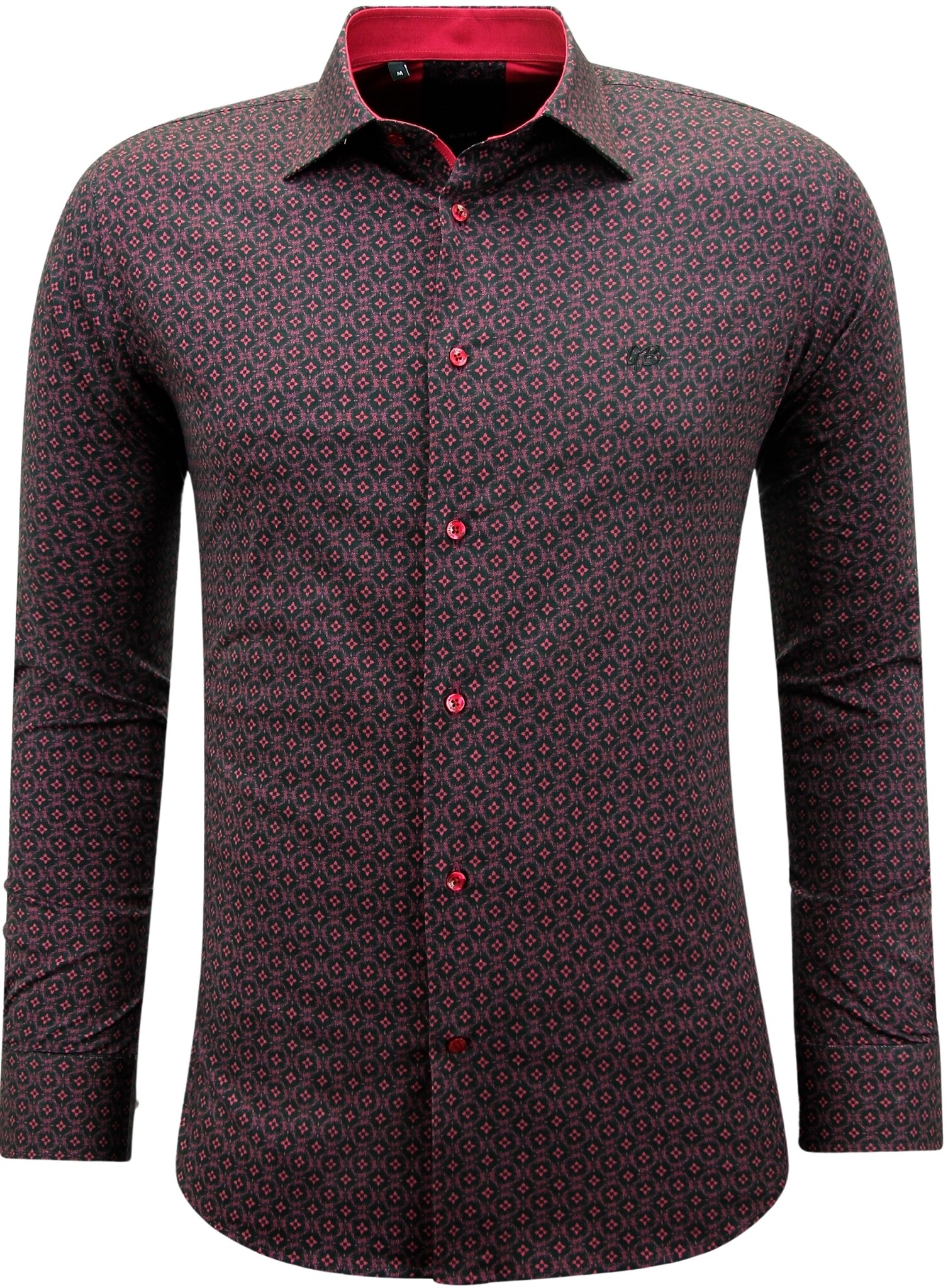 Gentile Bellini Print lange mouwen slim fit