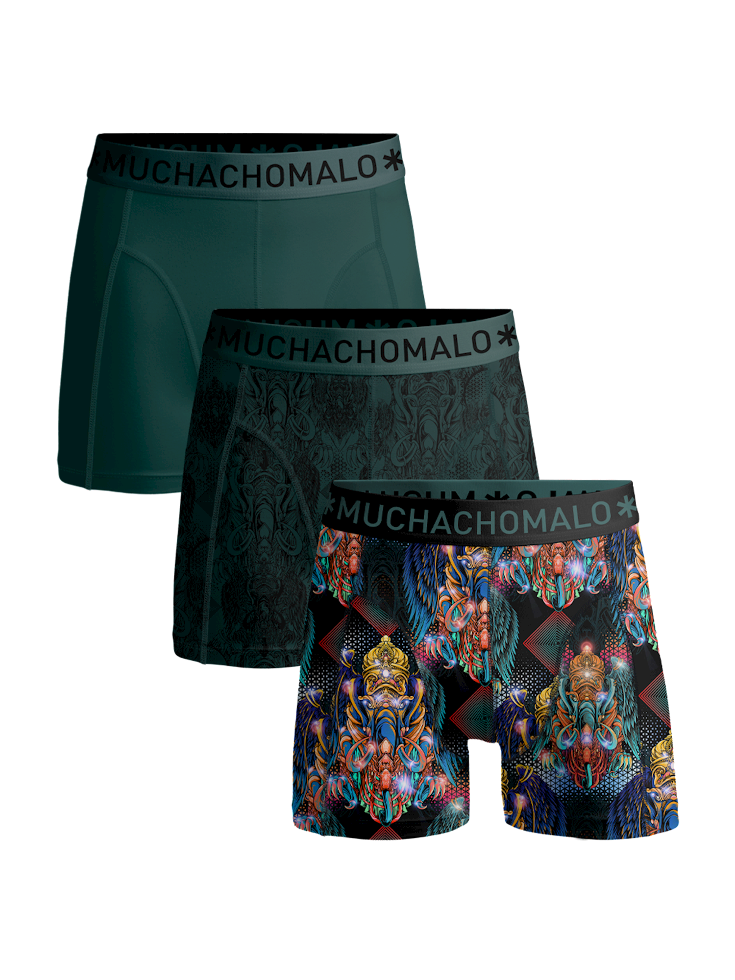 Afbeelding van Muchachomalo Jongens 3-pack boxershorts myth indo