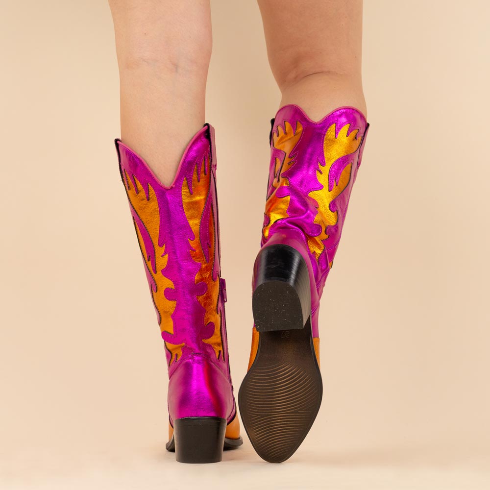 DWRS Label Cowboyboots 28520 regina oranje dames maat: leer