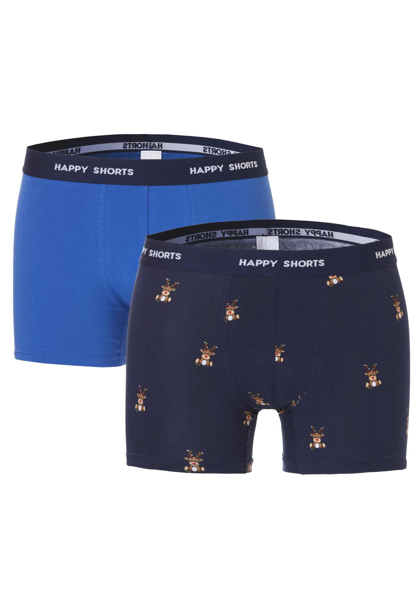 Happy Shorts Kerst boxershorts 2-pack heren reindeer wrapped in christmas lights