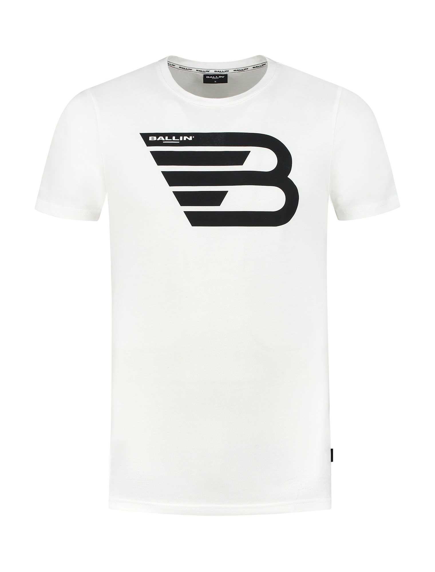 Afbeelding van Ballin Amsterdam T-shirt chestprint white ecru