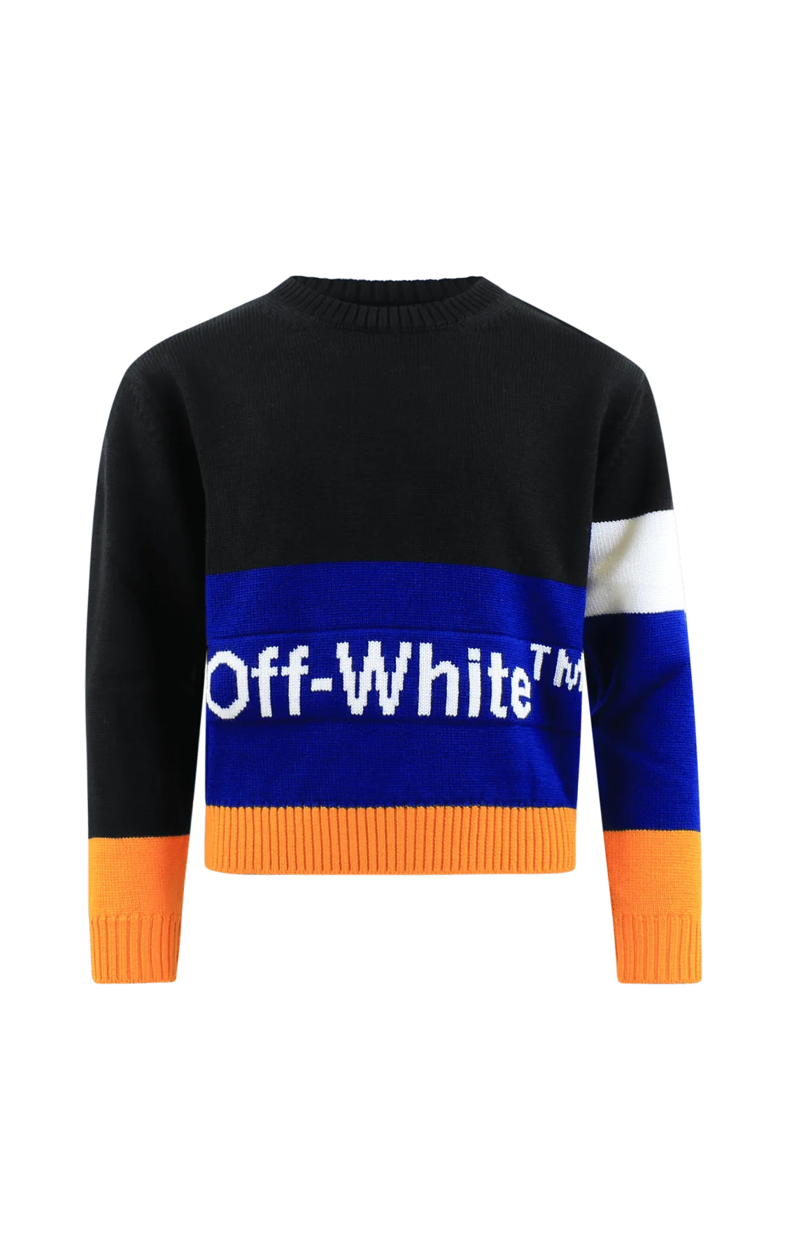 Afbeelding van Off White Kids color block knit crewneck