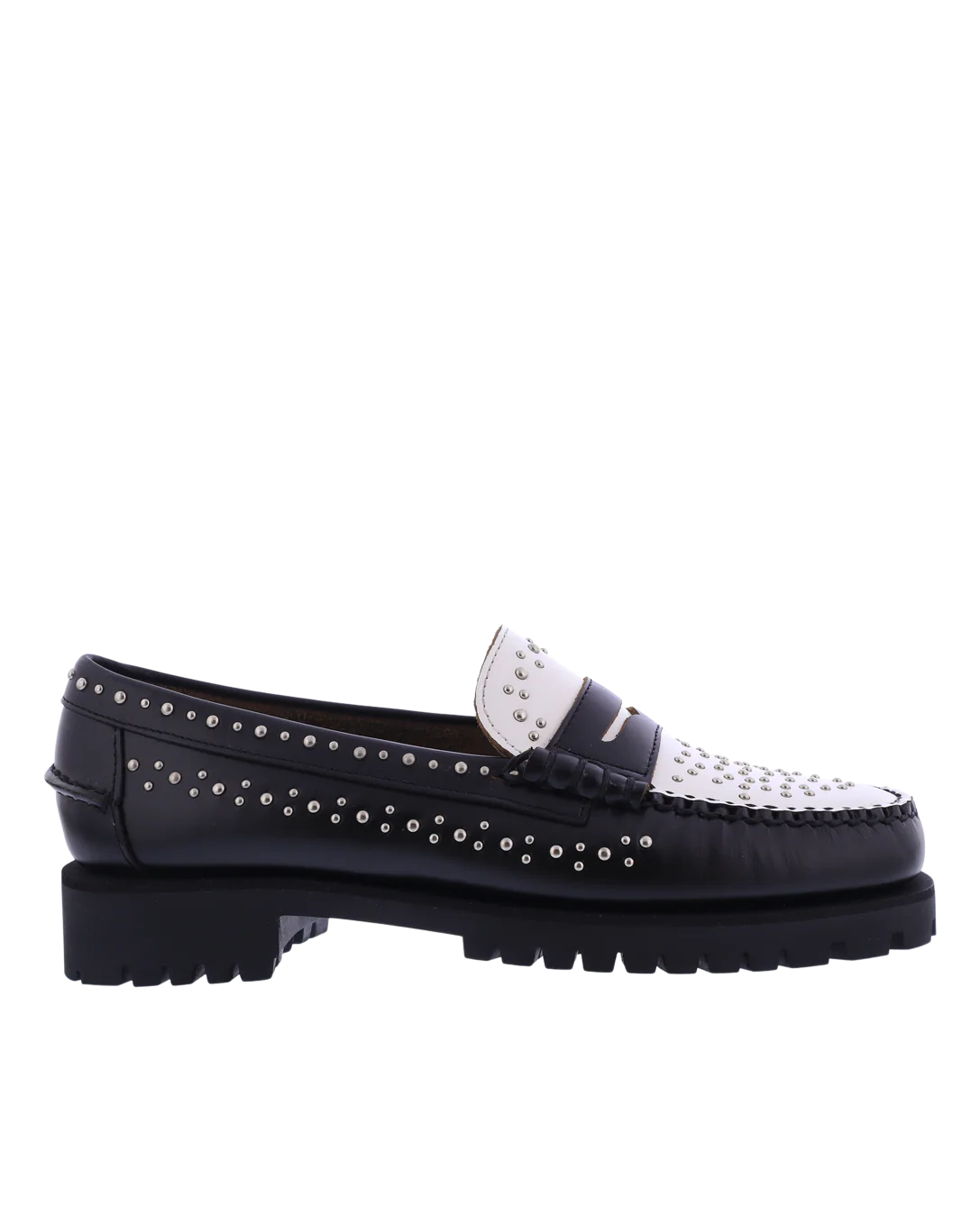 Sebago Dames dan studs loafer /wit