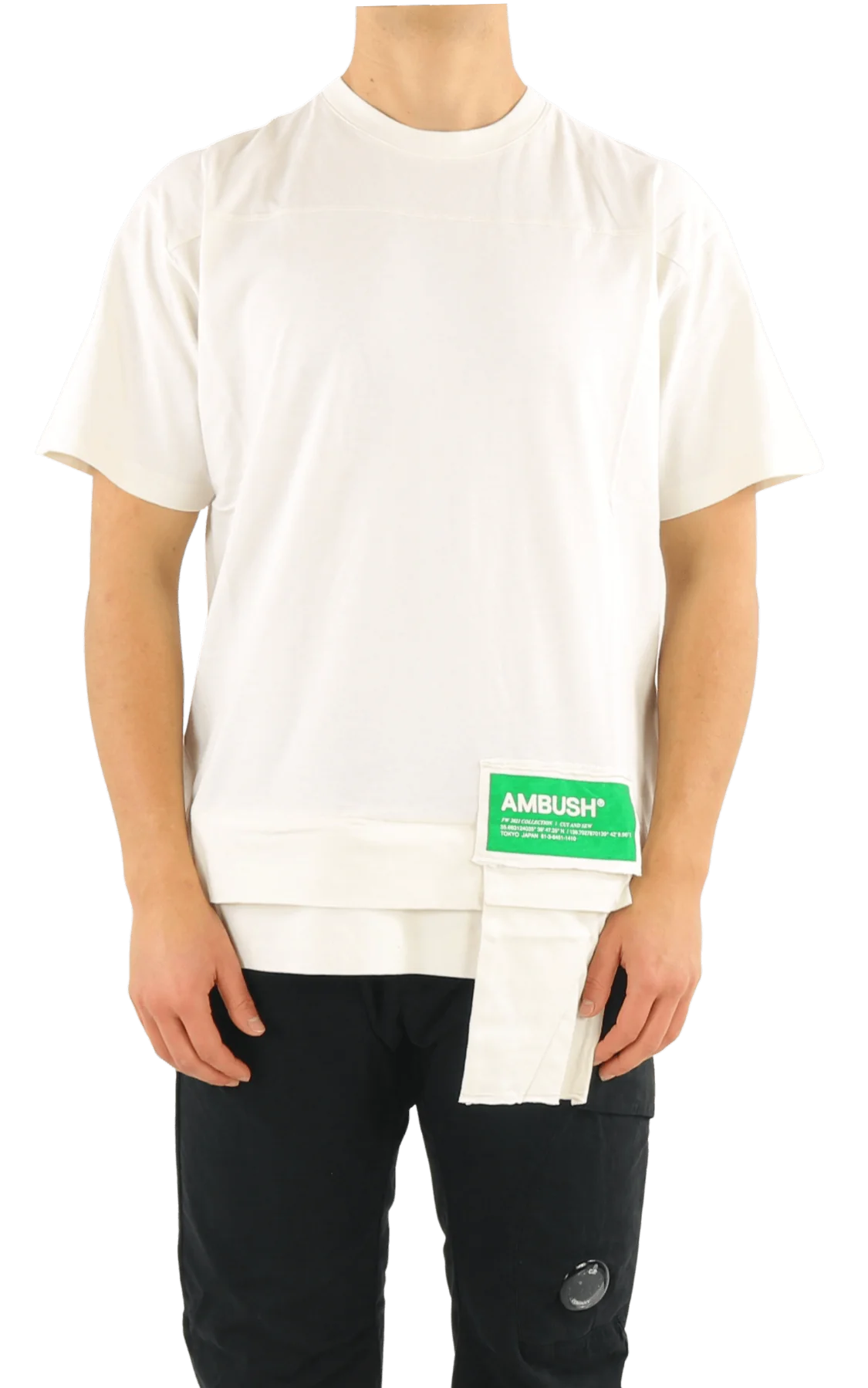 Afbeelding van AMBUSH Heren waist pocket t-shirt tofu fern
