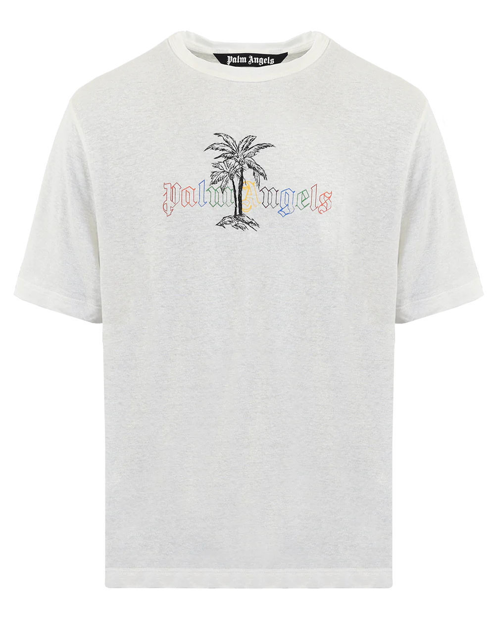 Afbeelding van Palm Angels Heren linen collar t-shirt