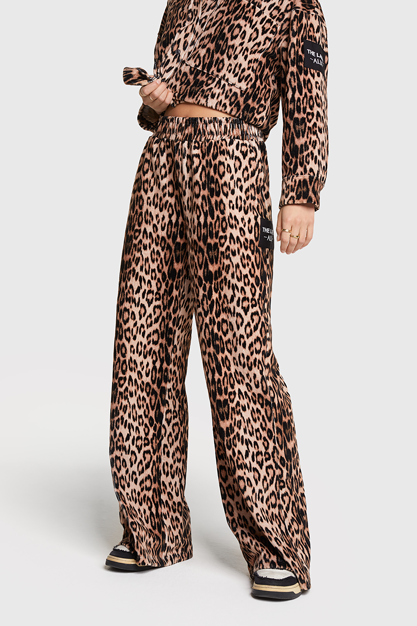 Afbeelding van Alix The Label 2312165419 leopard velvet pants
