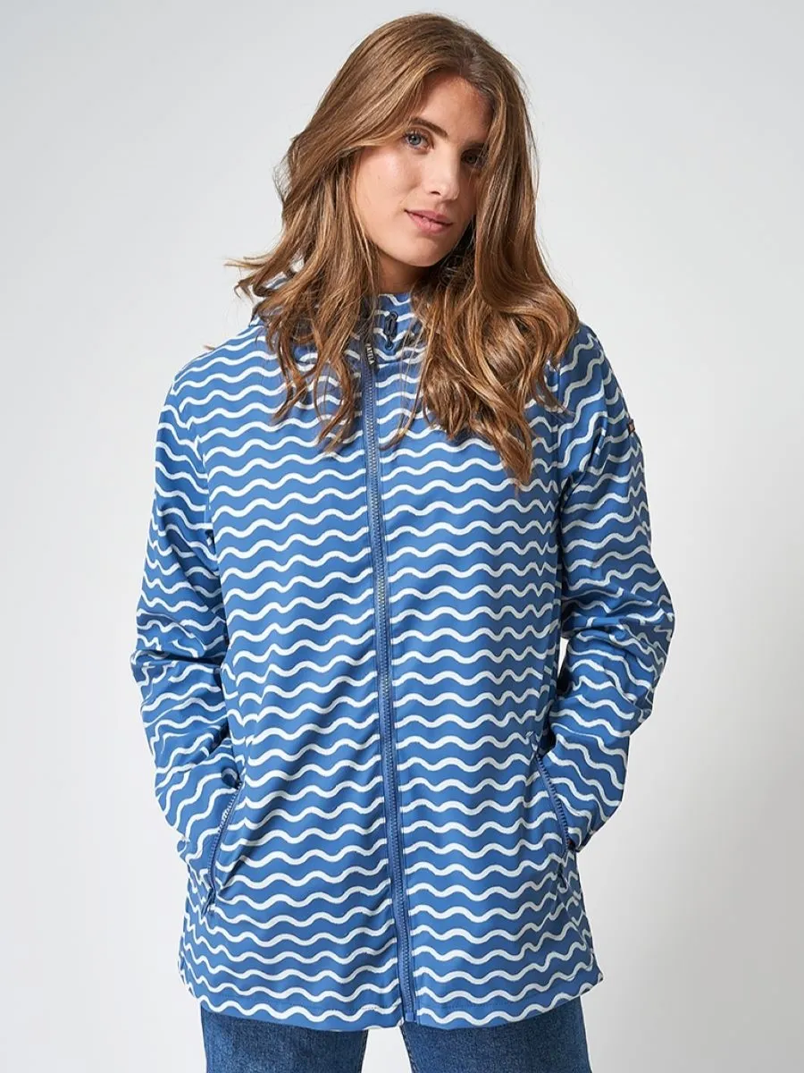 Batela Ocean-blue-horizon dames regenjas brouwershaven -