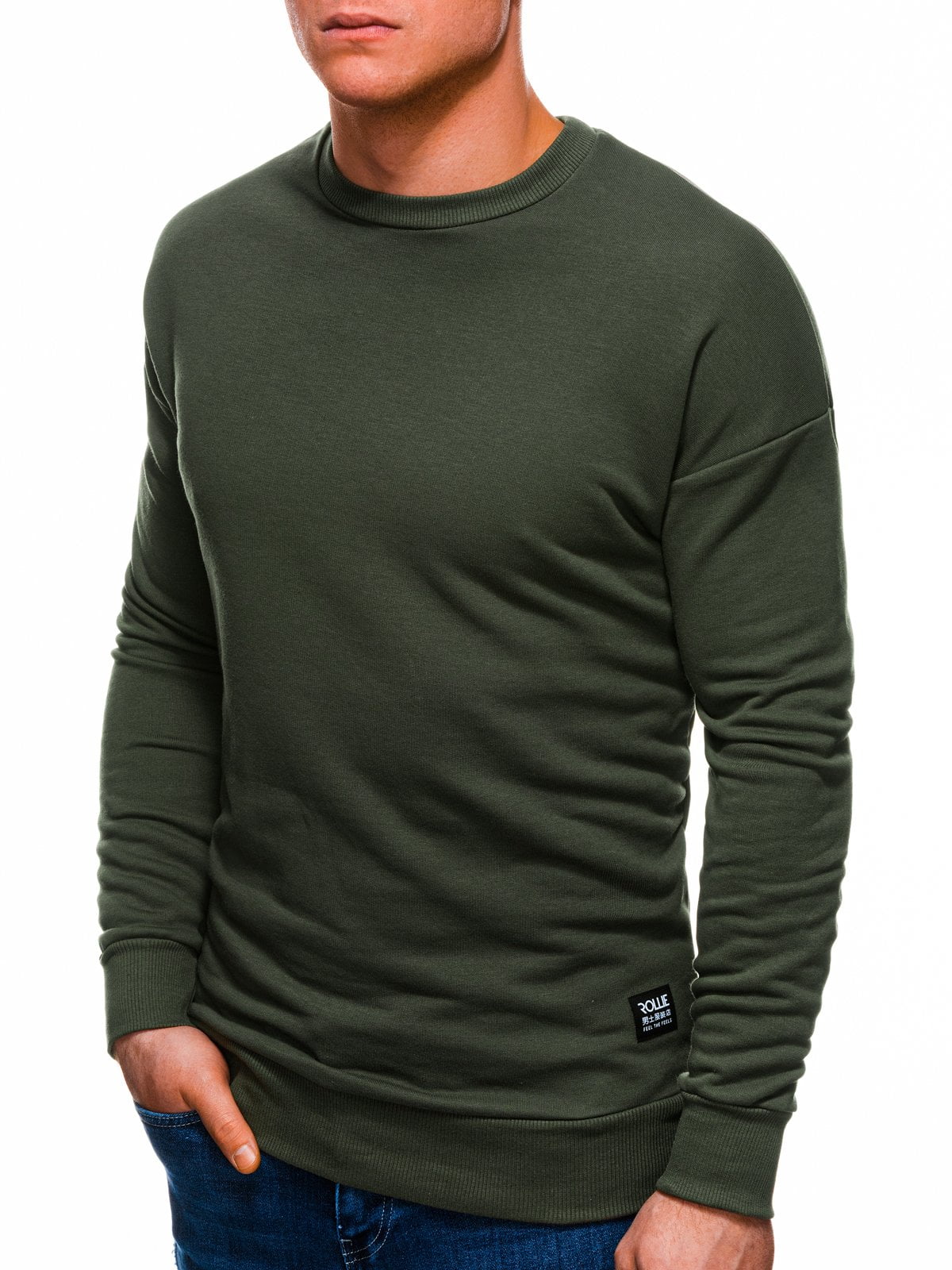Afbeelding van Ombre heren sweater groen klassiek b1229