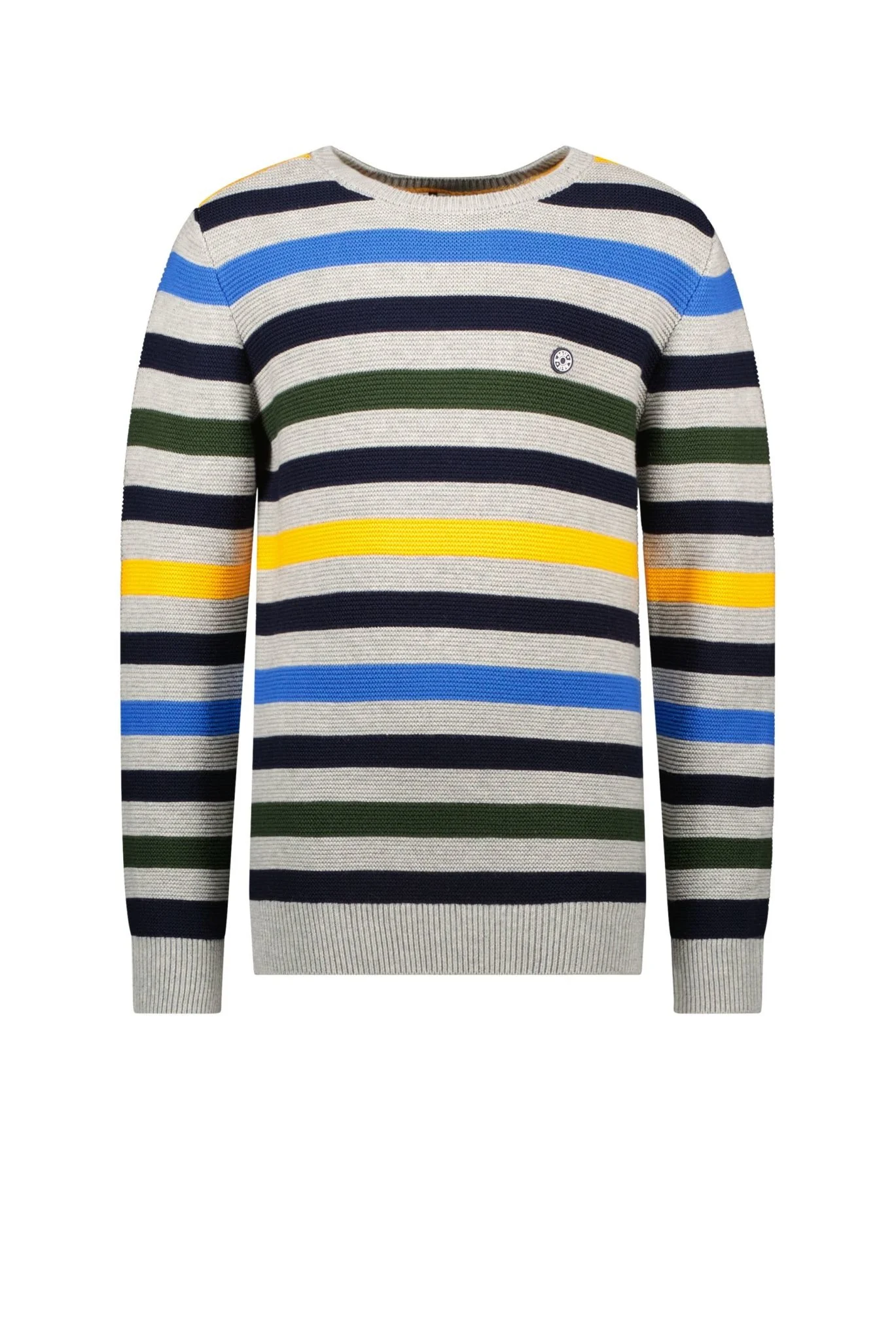 Afbeelding van B.Nosy Jongens gebreide sweater multi color stripe melee