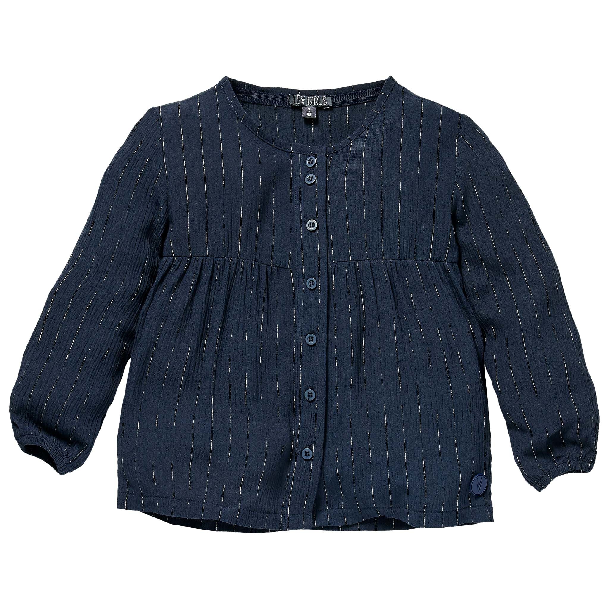 Afbeelding van Levv Meisjes blouse sigrid aop midnight stripe