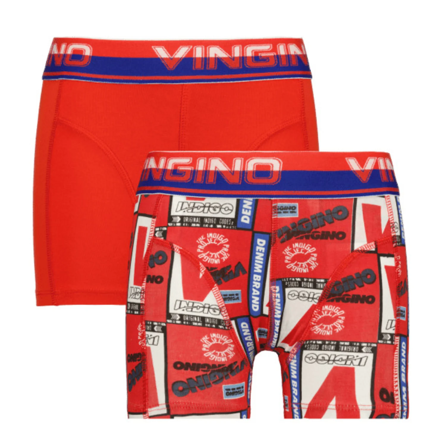 Afbeelding van Vingino Jongens ondergoed 2-pack boxers athletics flame