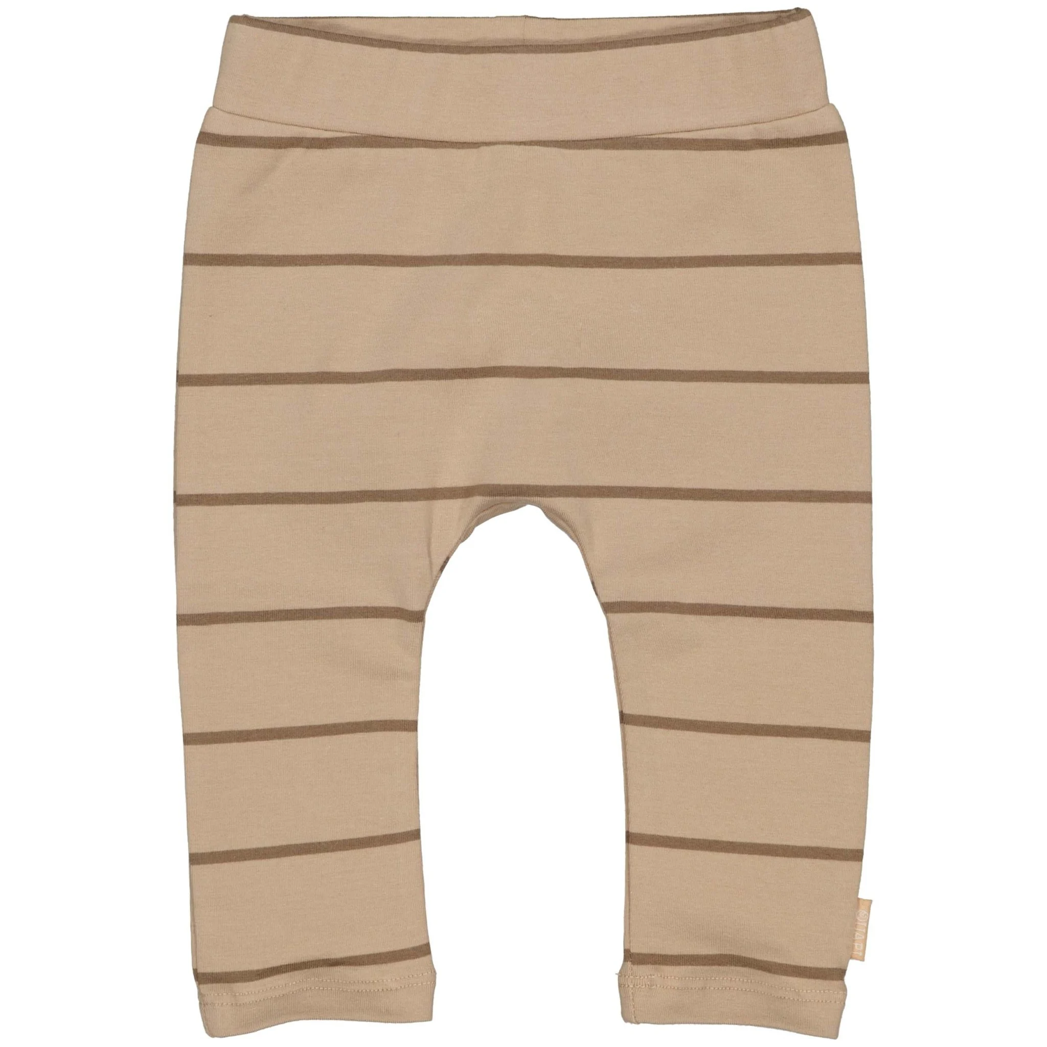 Afbeelding van Quapi Newborn baby jongens joggingbroek clint aop brown soft stripes