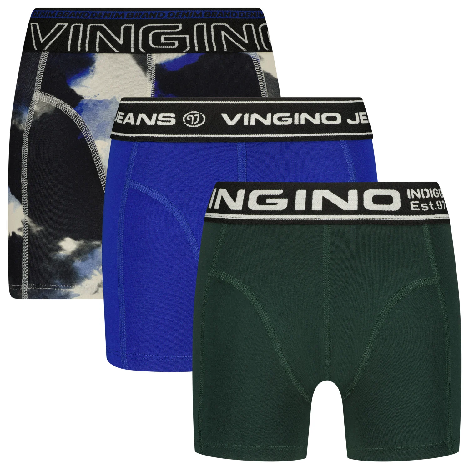 Afbeelding van Vingino Jongens ondergoed 3-pack boxers smokey deep