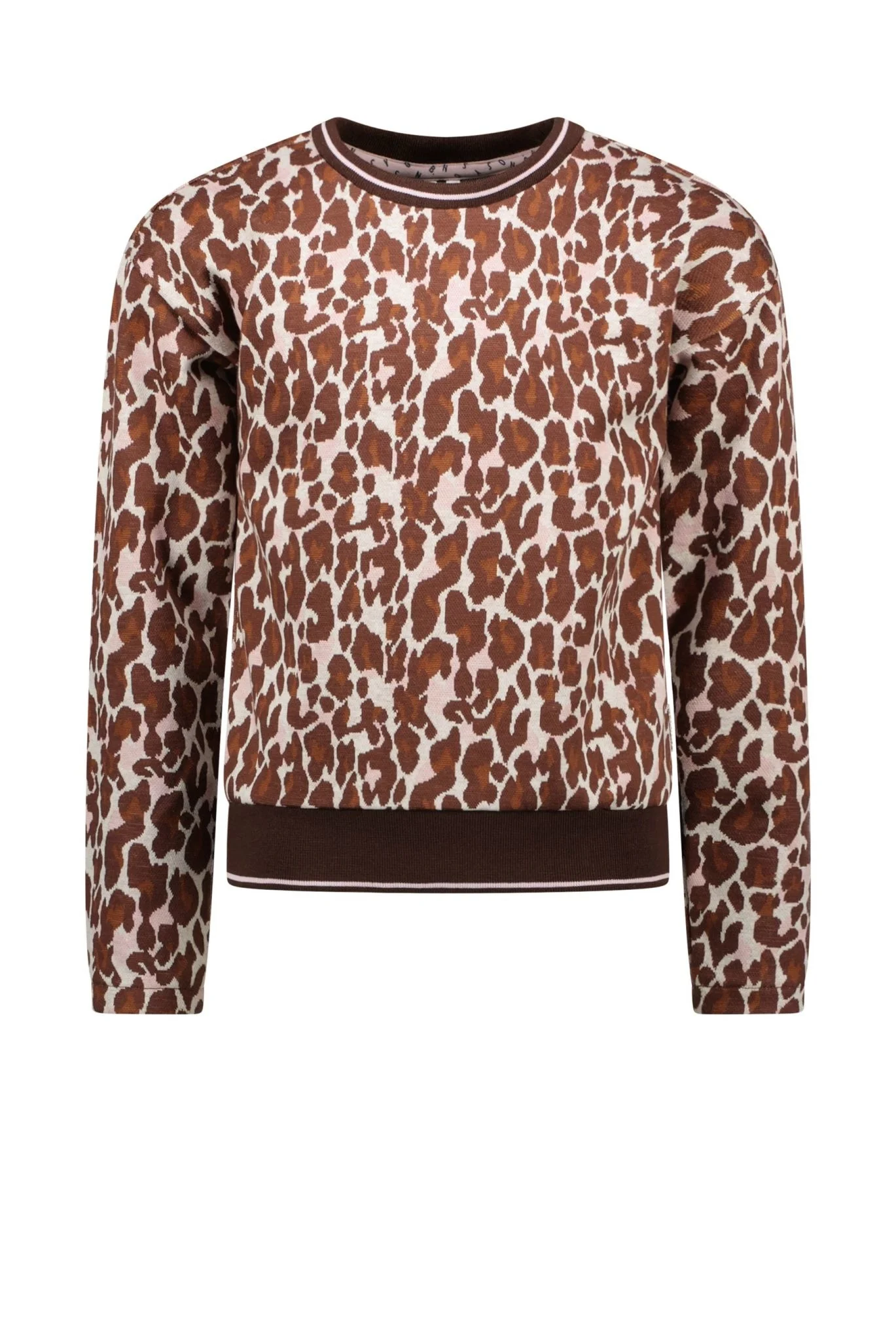 Afbeelding van B.Nosy Meisjes sweater jacquard lucky leopard