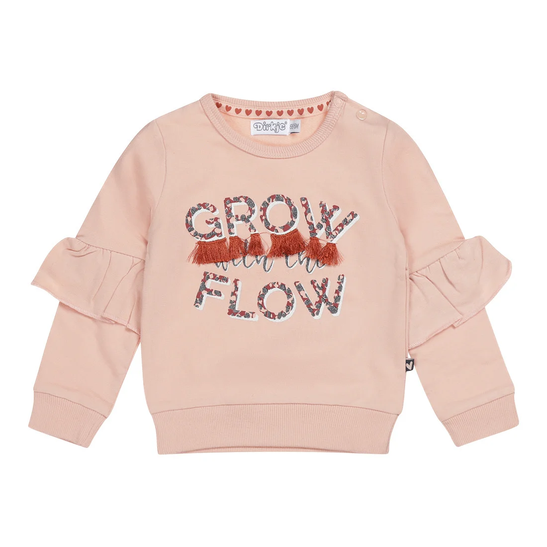 Afbeelding van Dirkje Baby meisjes sweater grow flow dusty