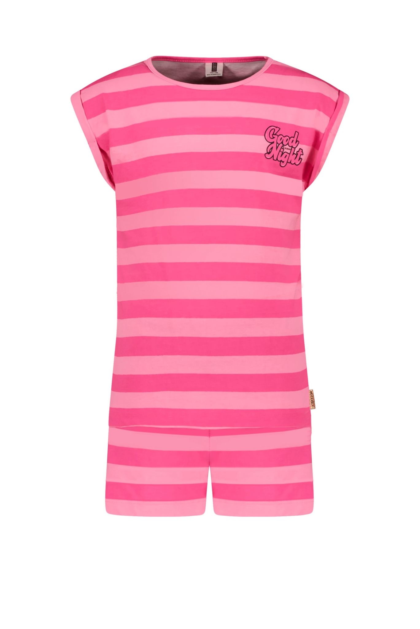 Afbeelding van B.Nosy Meisjes pyjama good night cute stripe