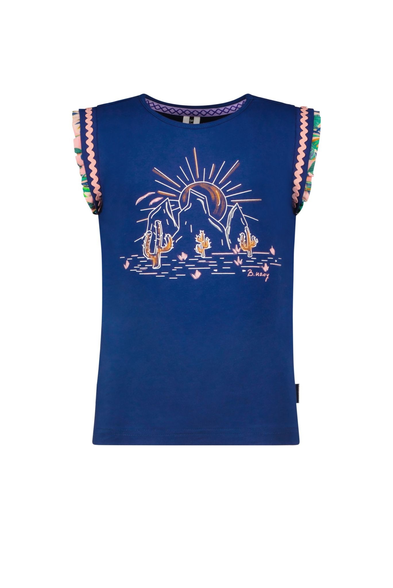 Afbeelding van B.Nosy Meisjes t-shirt cactus print lake