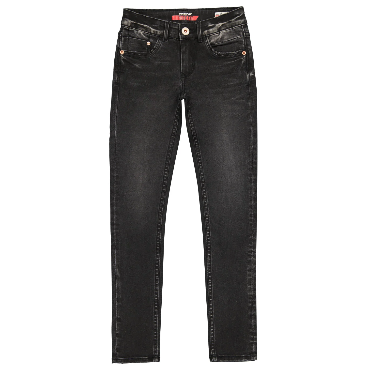 Afbeelding van Vingino Meiden jeans super skinny flex fit bernice black vintage
