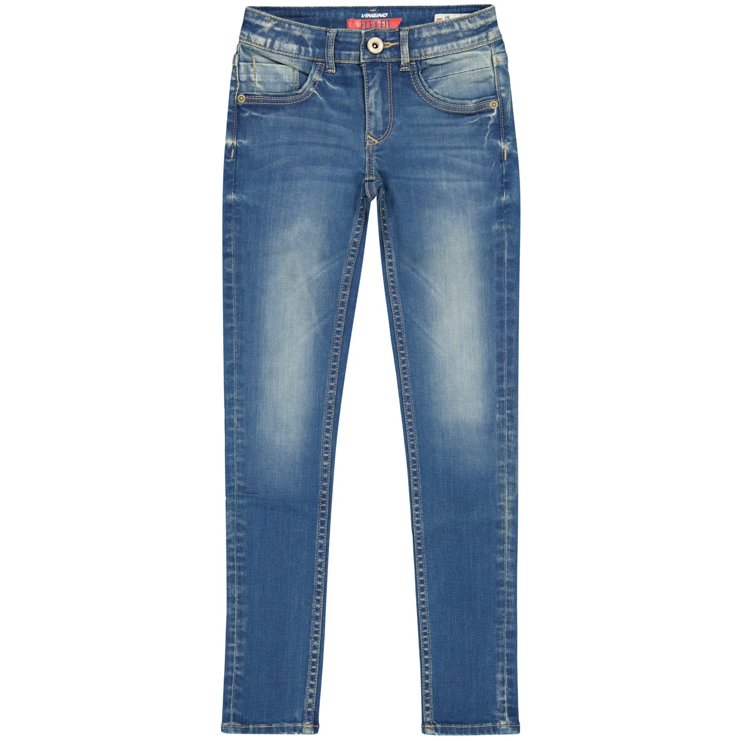 Afbeelding van Vingino Meiden jeans super skinny flex fit bernice mid blue wash