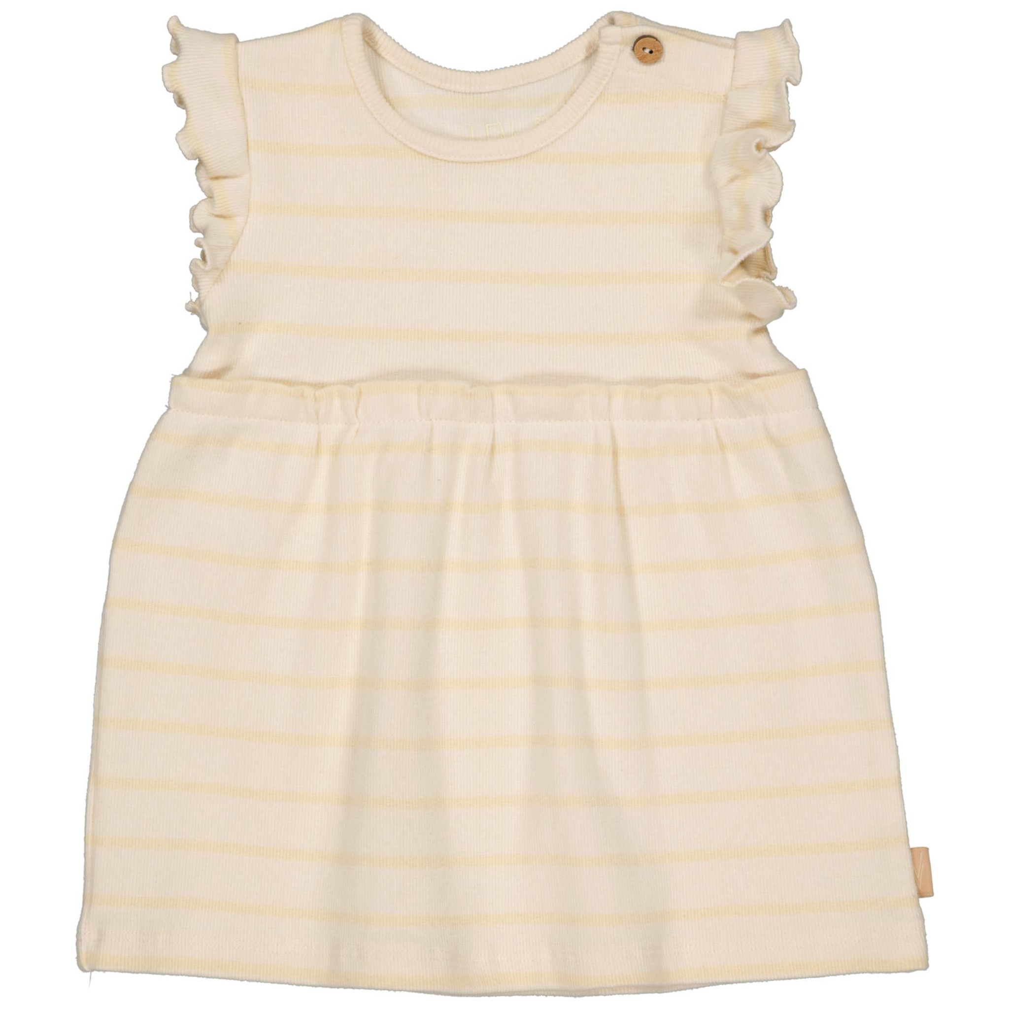 Afbeelding van Levv Newborn baby meisjes korte mouwen jurk fay aop creme stripe
