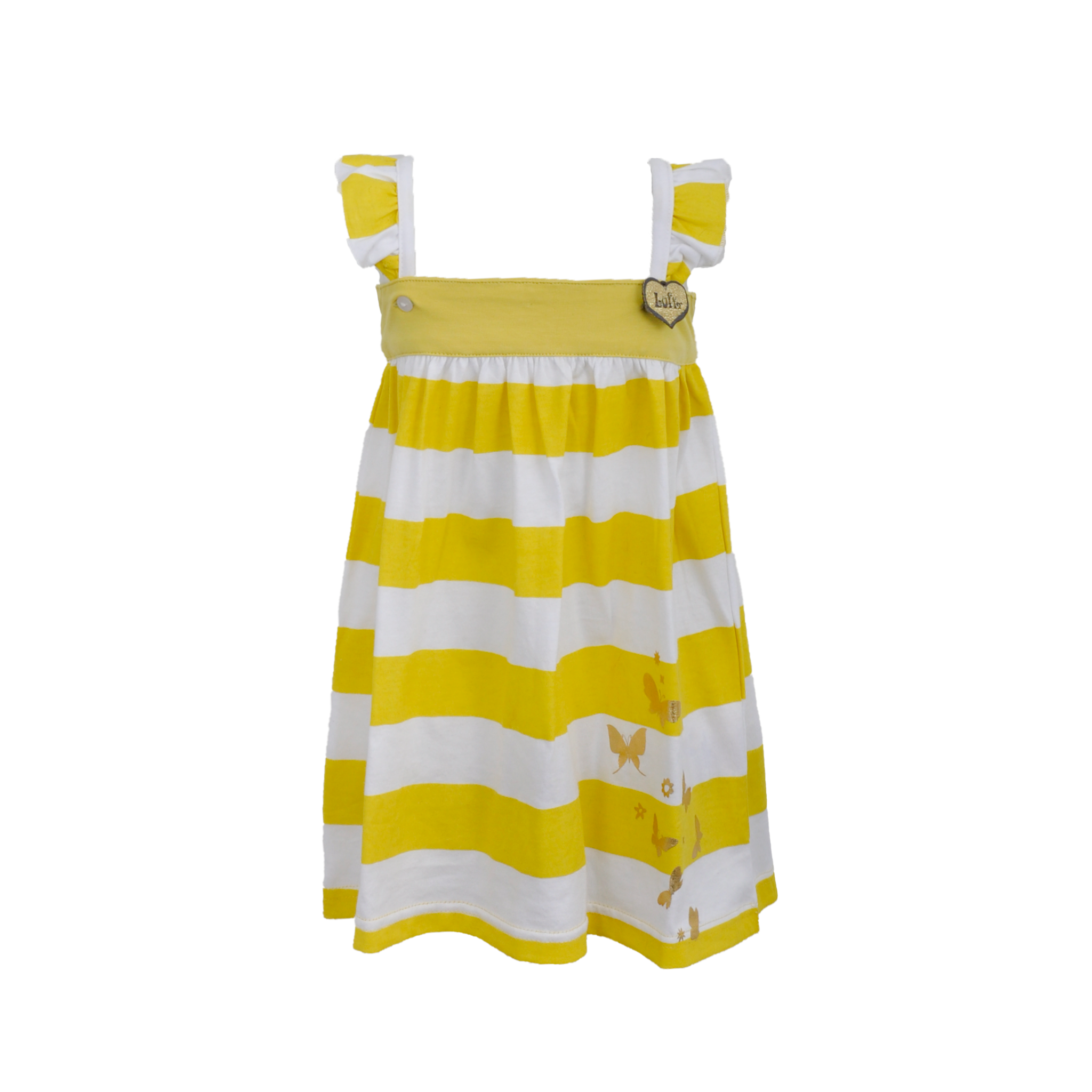 Afbeelding van LoFff Baby meisjes mouwloze jurk block stripe