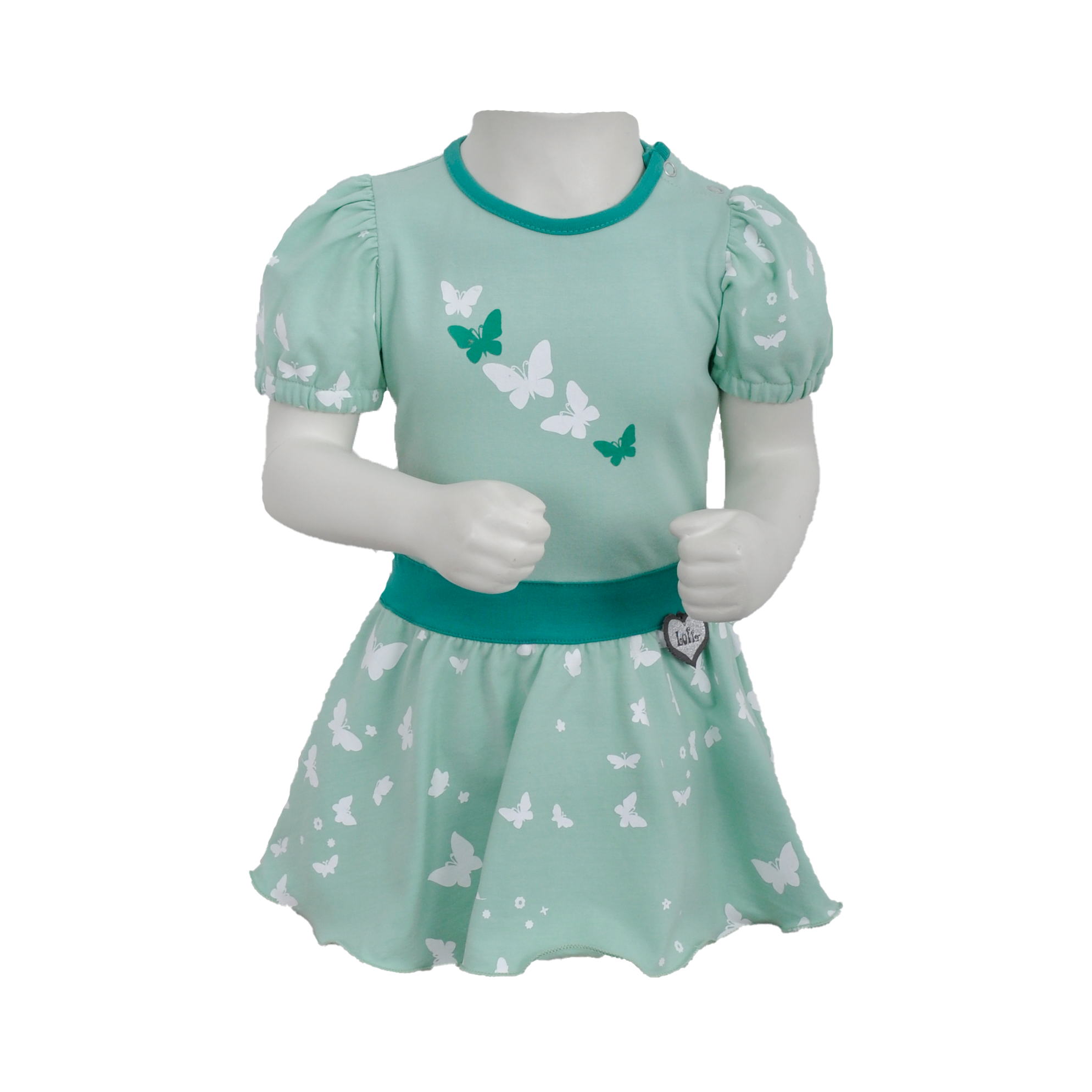 Afbeelding van LoFff Baby meisjes korte mouwen jurk loffely mint