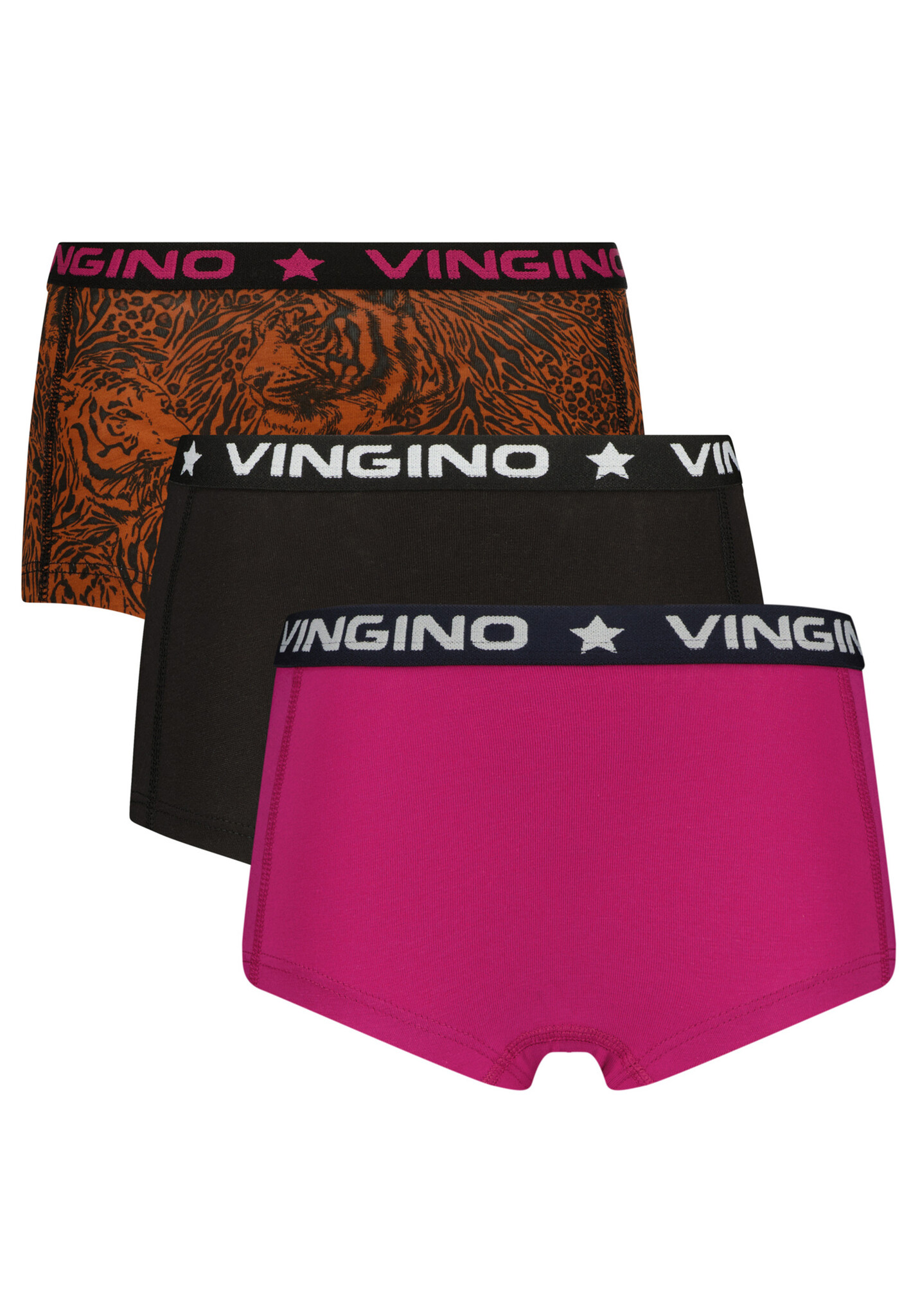 Afbeelding van Vingino Meiden ondergoed 3-pack boxers animal deep