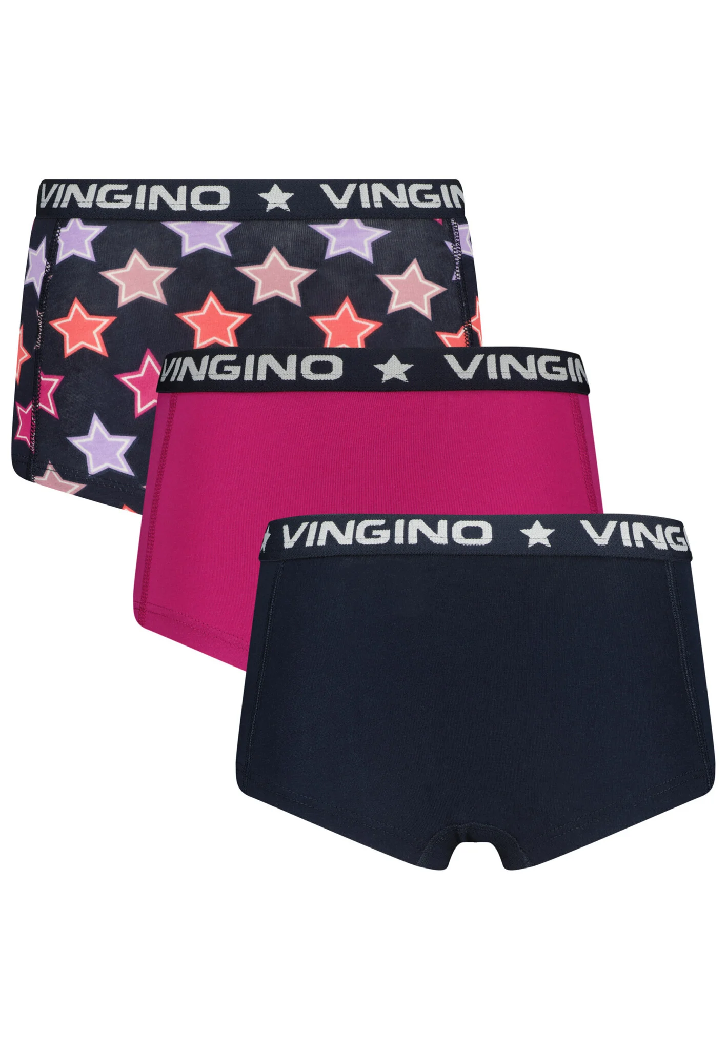 Afbeelding van Vingino Meiden ondergoed 3-pack boxers star midnight