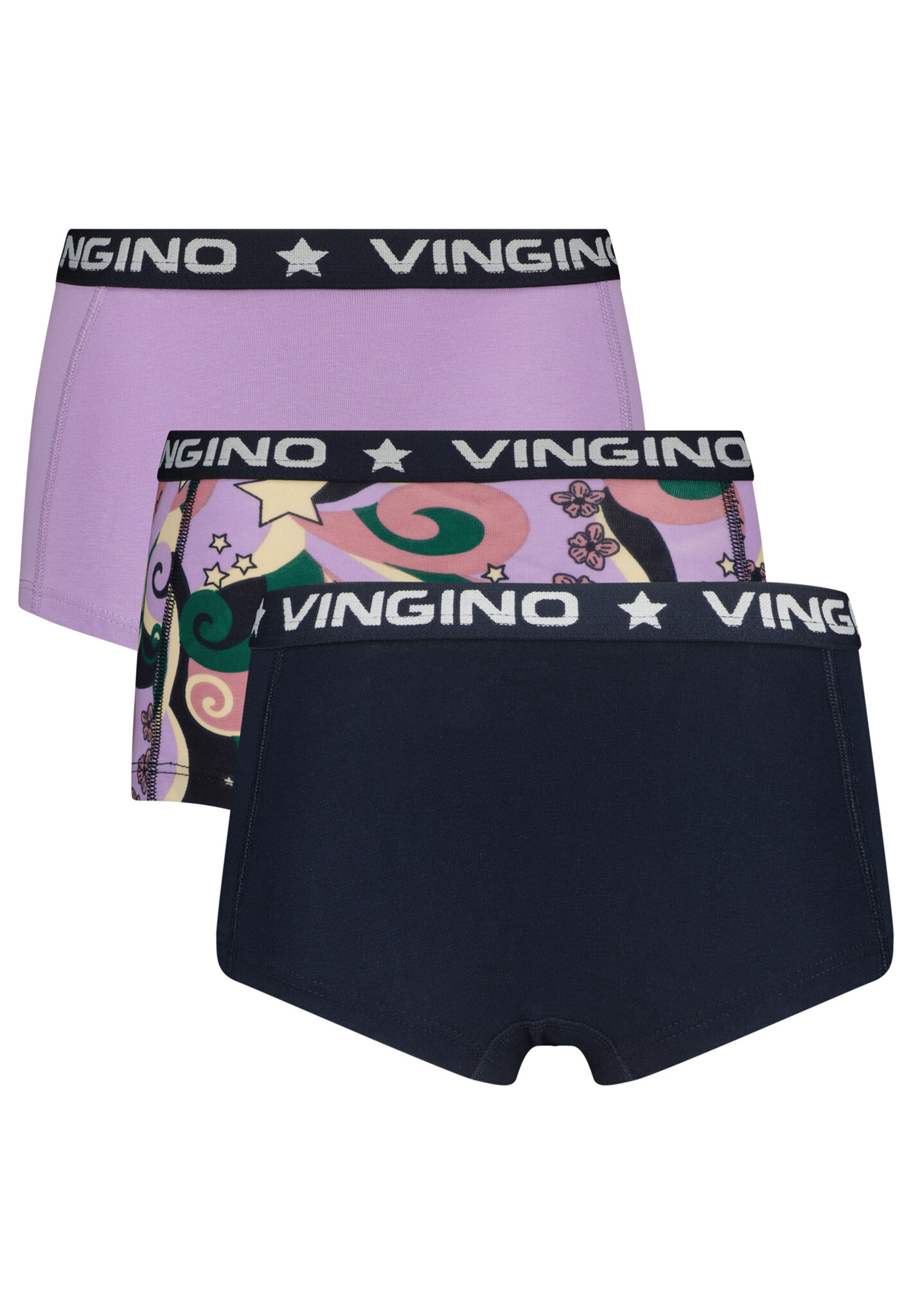 Afbeelding van Vingino Meiden ondergoed 3-pack boxers retro midnight